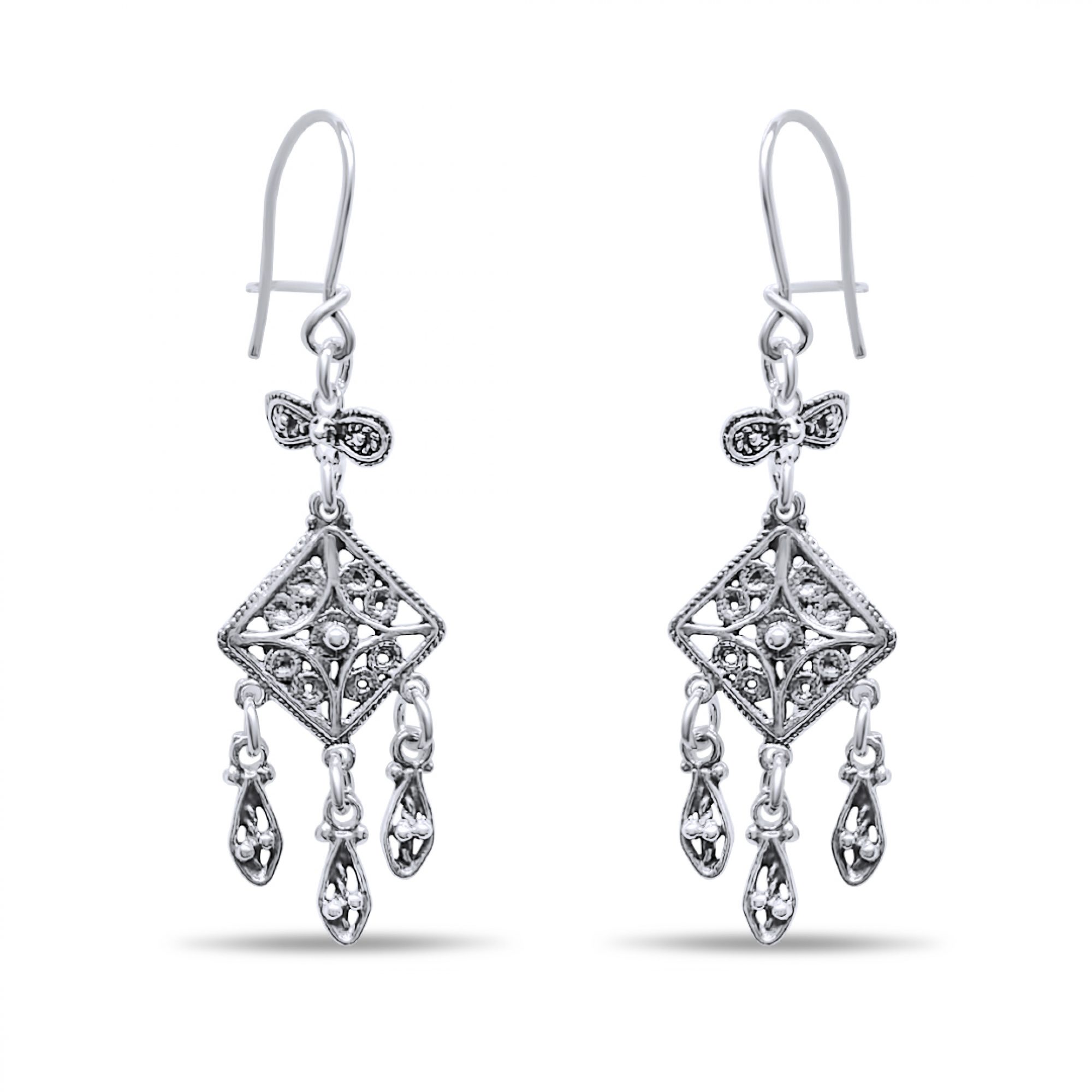 Filigree dangle earrings