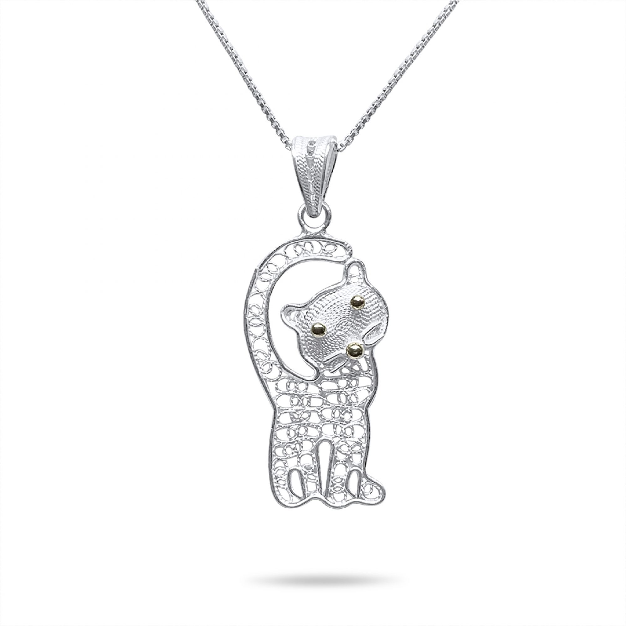 Κολιέ γάτα φιλιγκράν