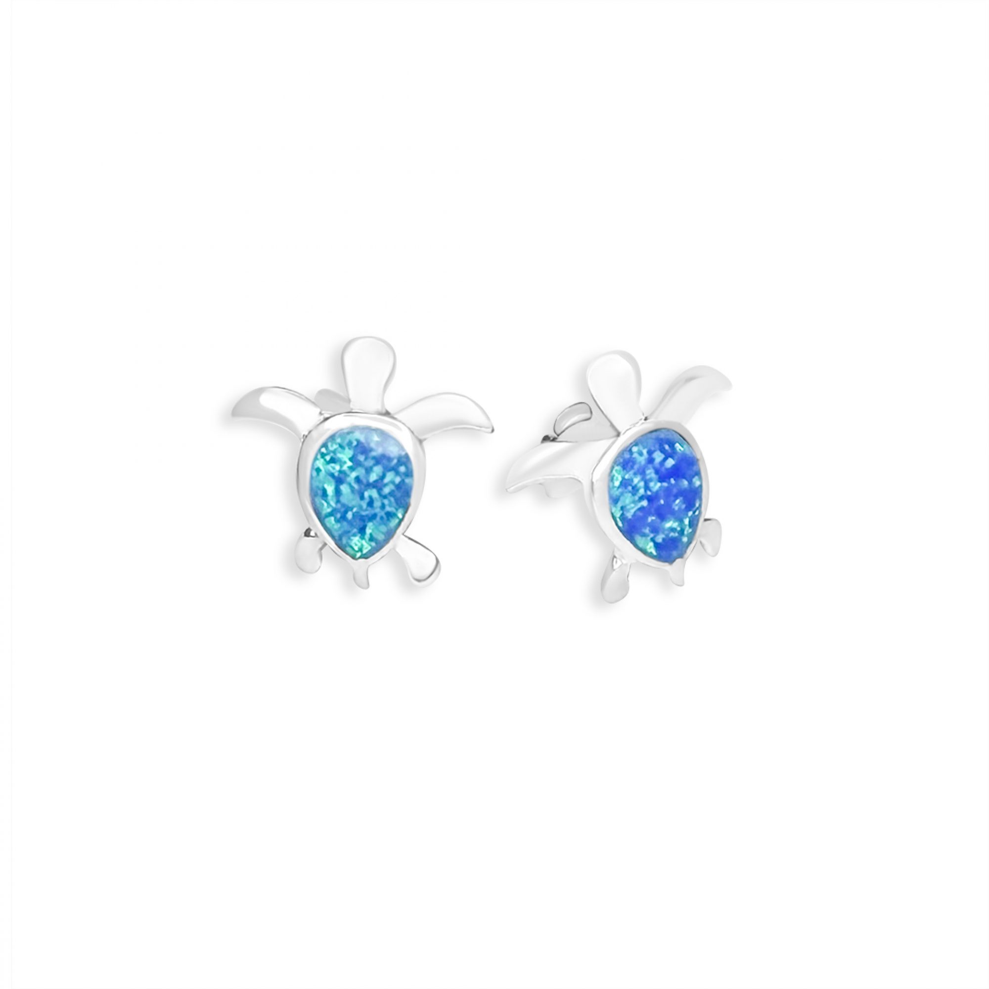 Stud turtle opal earrings 