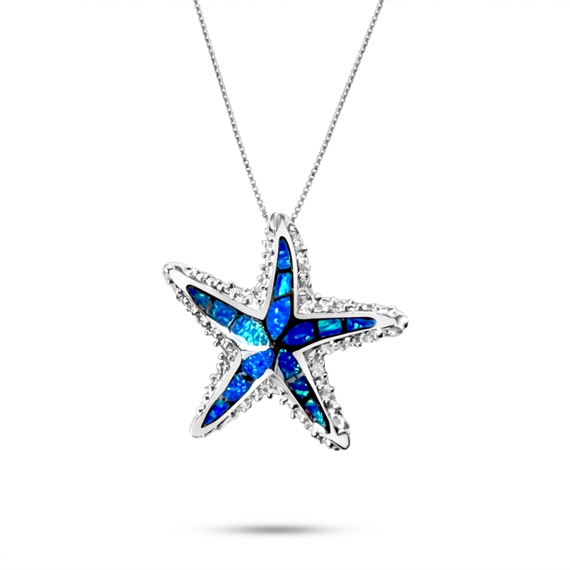 Κολιέ αστερίας με πέτρες όπαλ