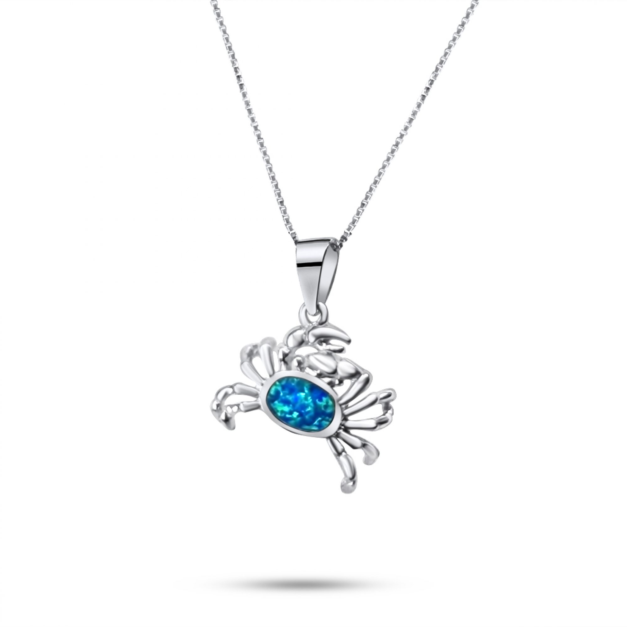 Κολιέ κάβουρας με πέτρα όπαλ