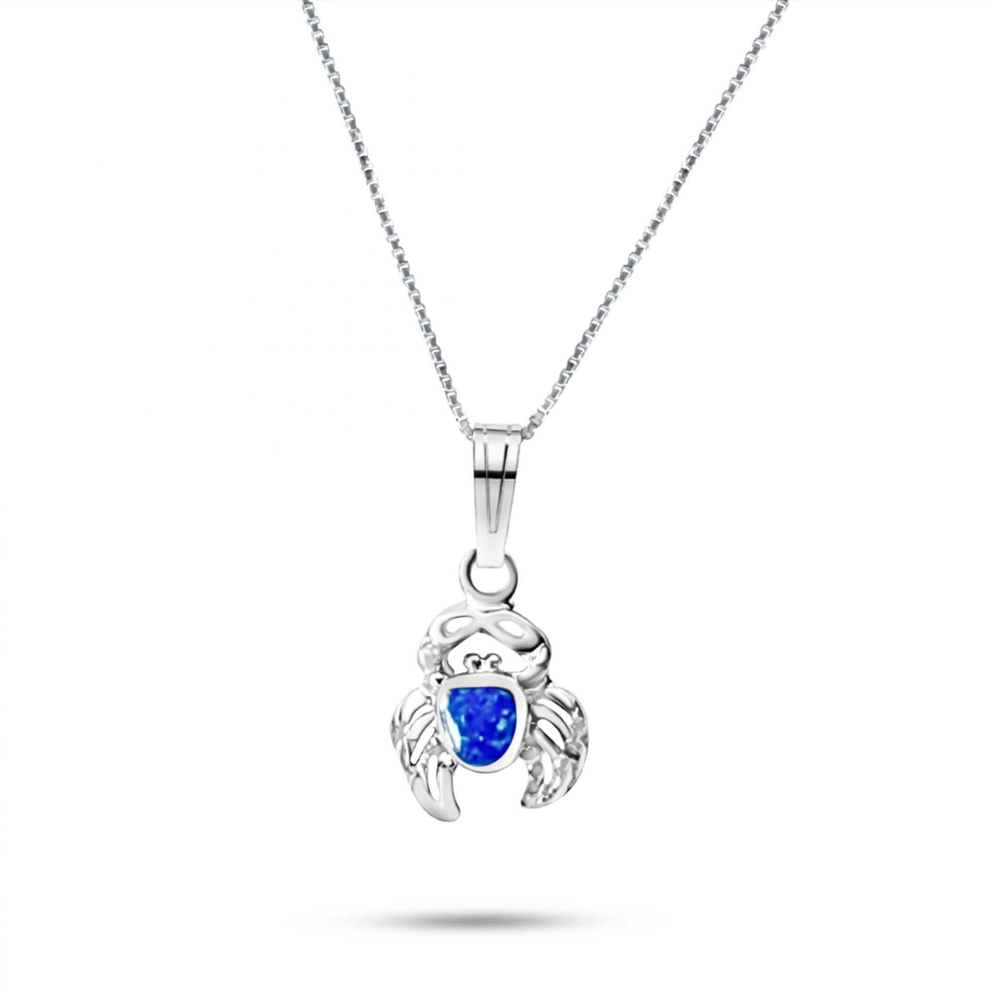 Κολιέ κάβουρας με πέτρα όπαλ