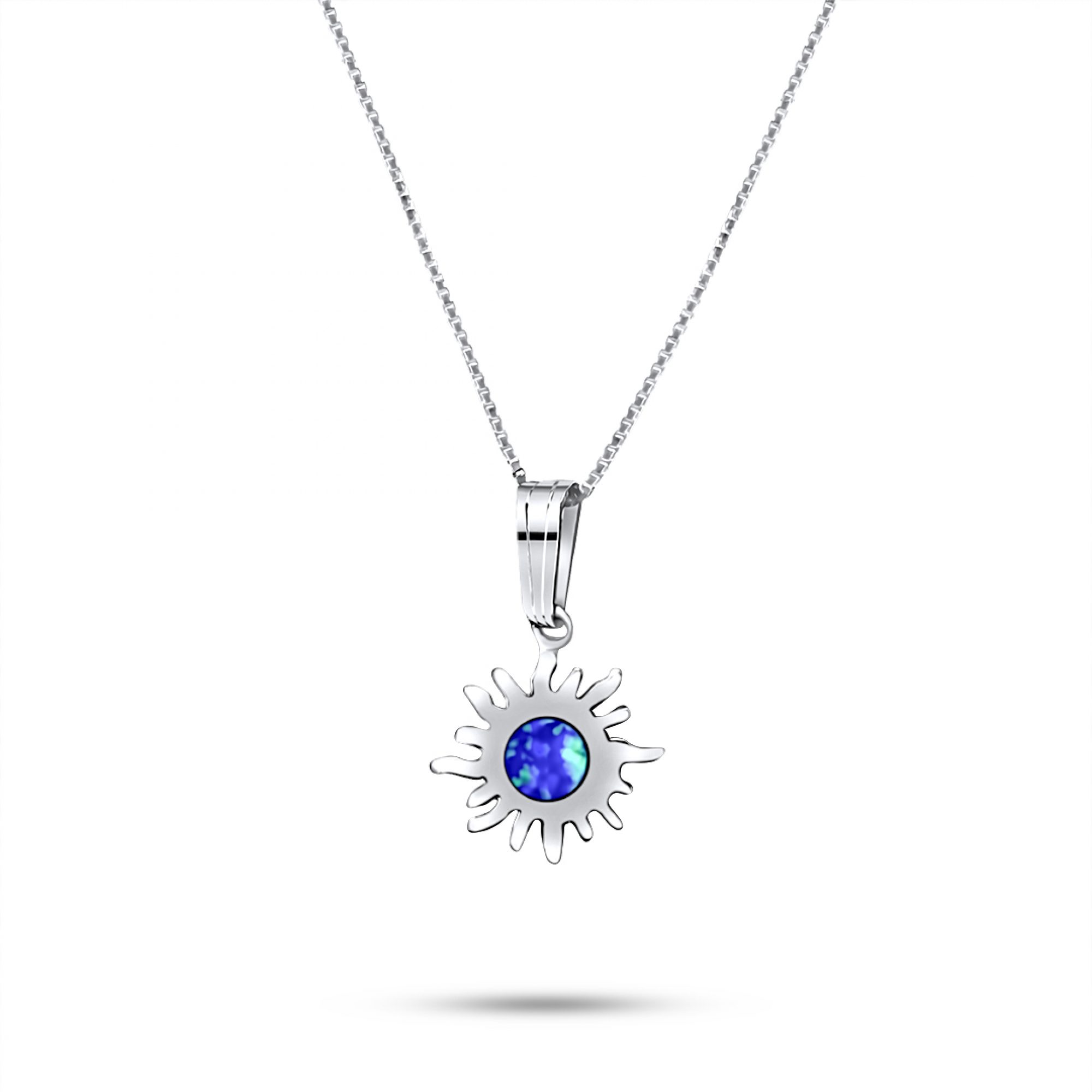 Κολιέ ήλιος με πέτρα όπαλ