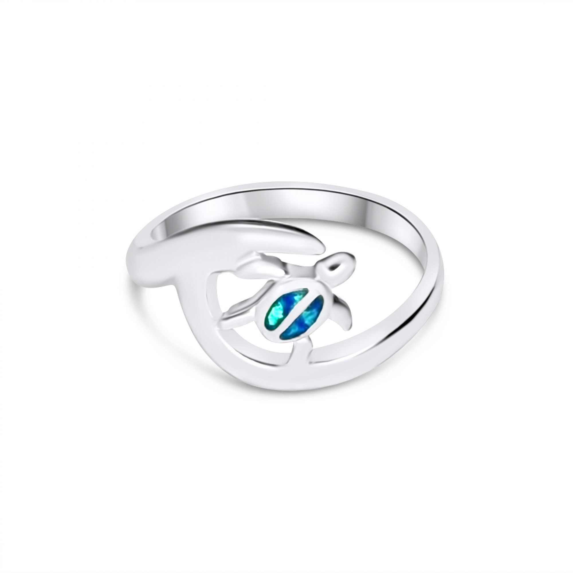 Δαχτυλίδι χελώνα με πέτρες όπαλ