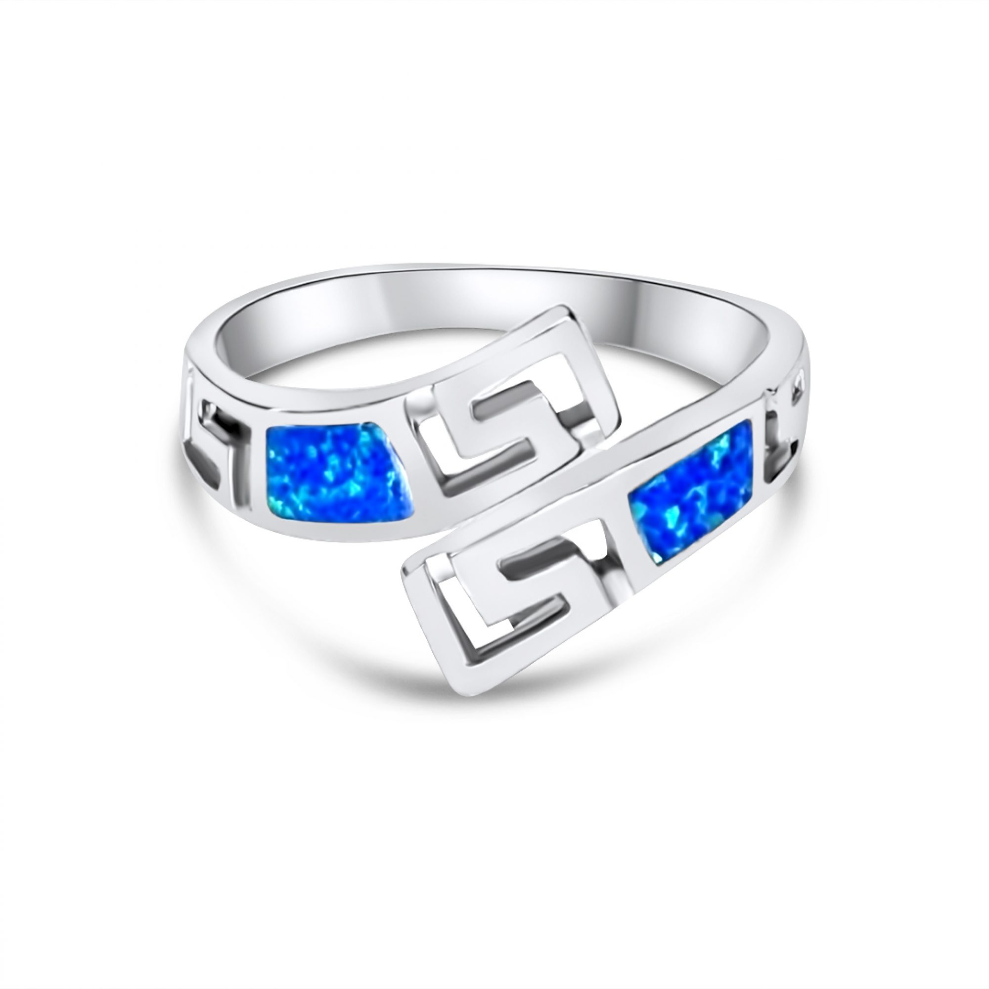 Δαχτυλίδι με πέτρες όπαλ και μαίανδρο