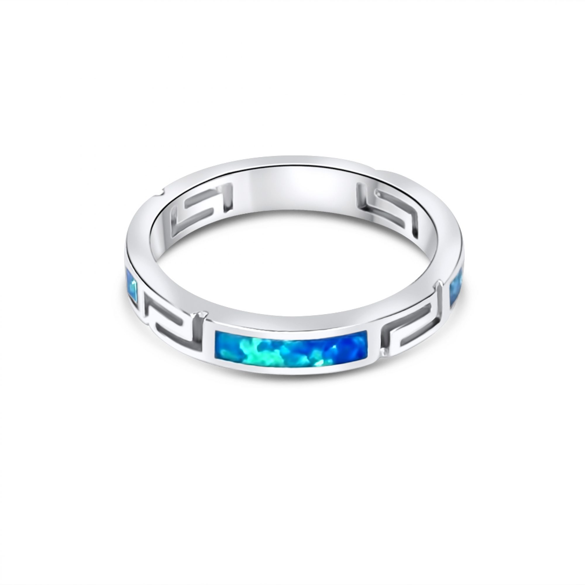 Δαχτυλίδι με πέτρες όπαλ και μαίανδρο