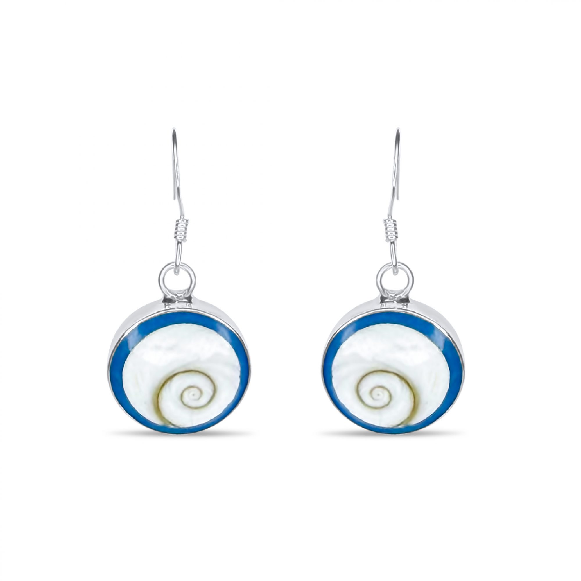 Σκουλαρίκια με μάτι της θάλασσας κρεμαστά