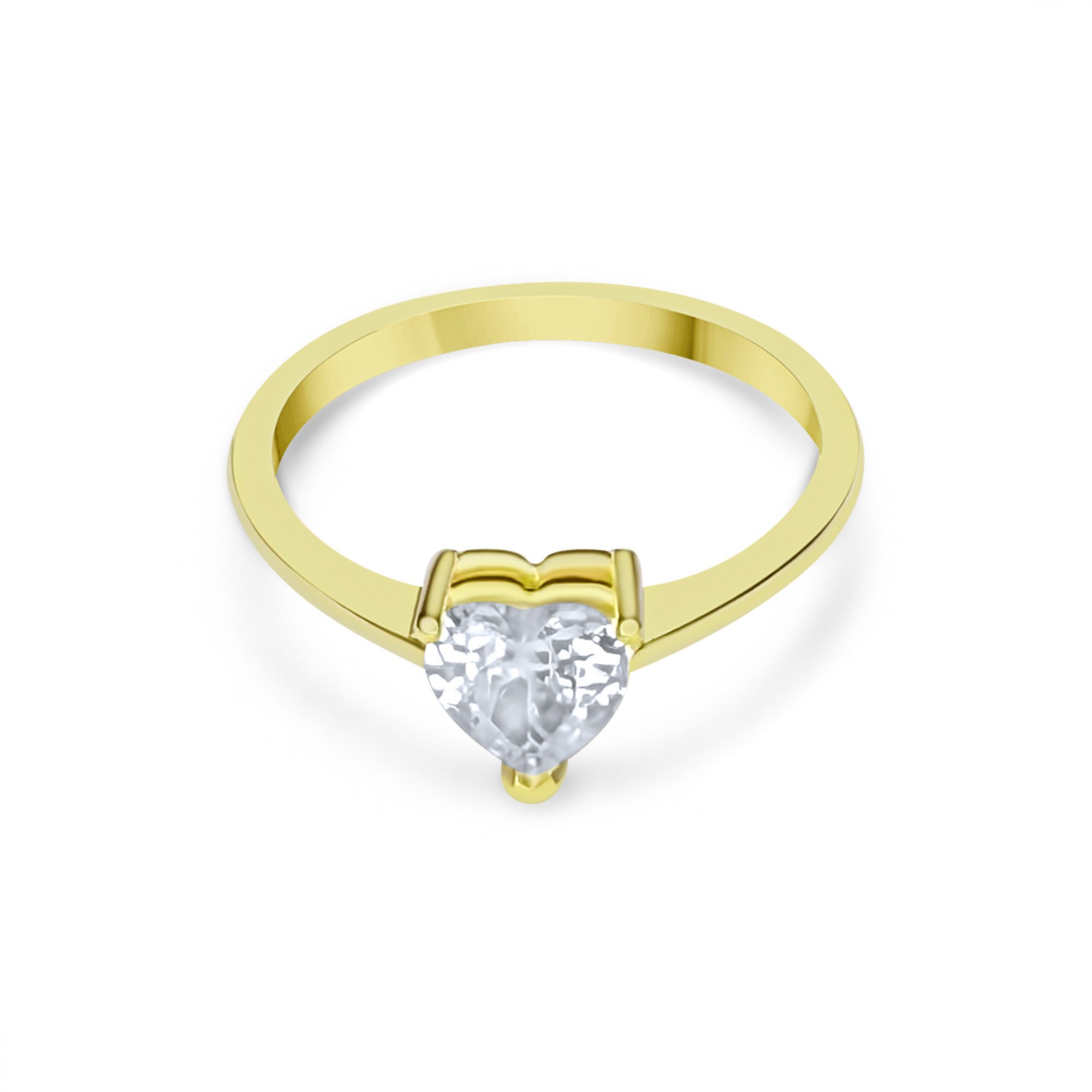 Επίχρυσο δαχτυλίδι με πέτρα ζιργκόν 