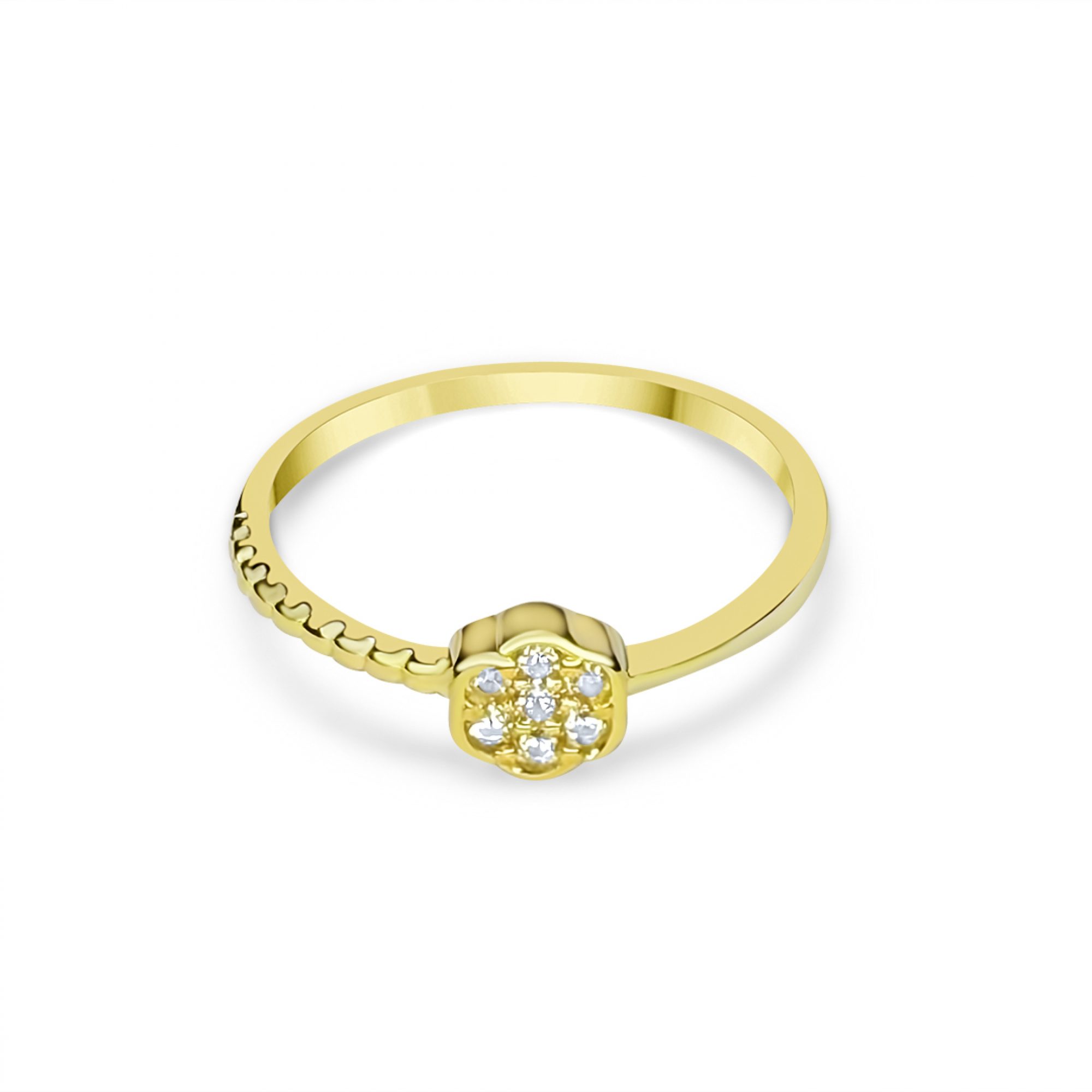 Επίχρυσο δαχτυλίδι με πέτρες ζιργκόν 