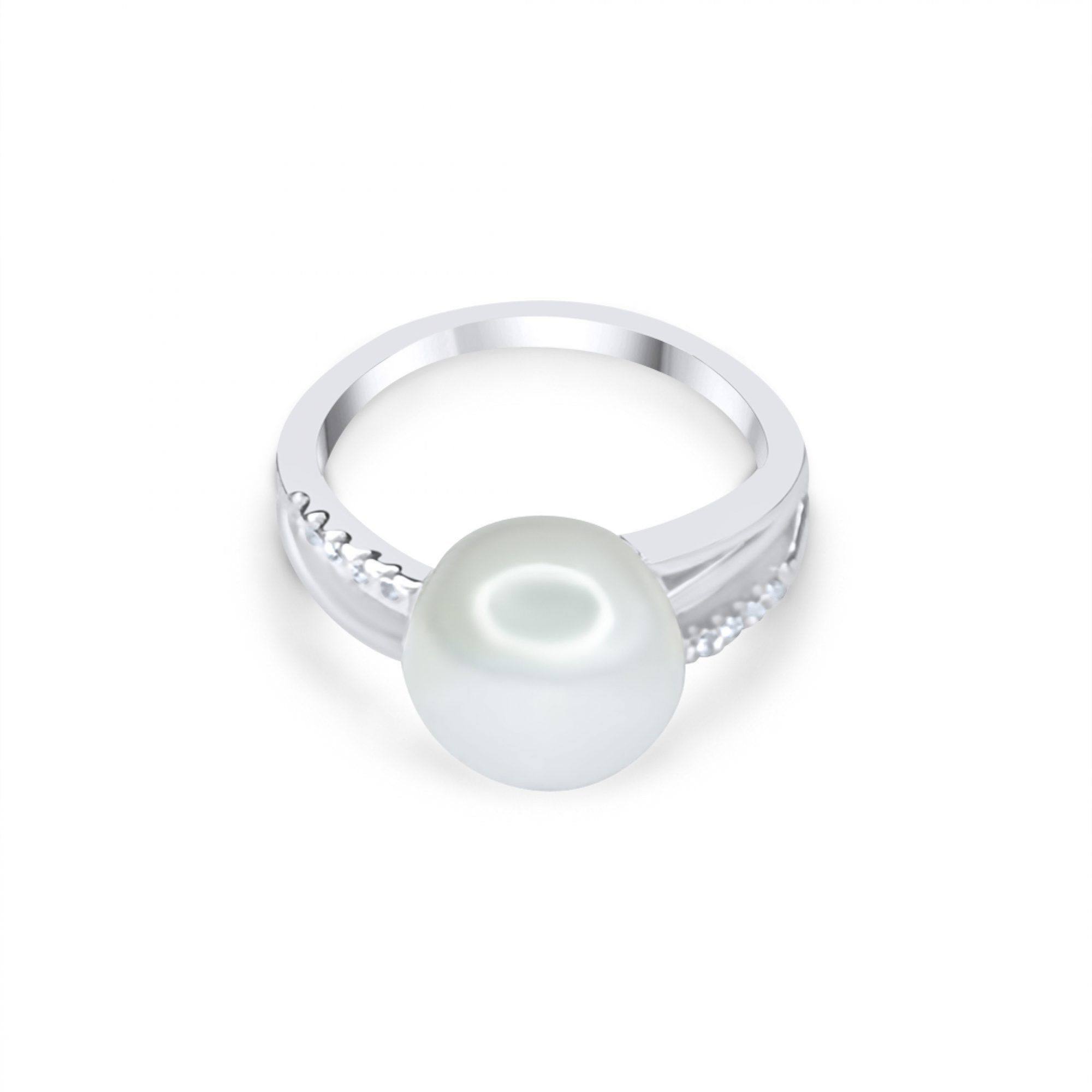 Δαχτυλίδι με μαργαριτάρι και πέτρες ζιργκόν