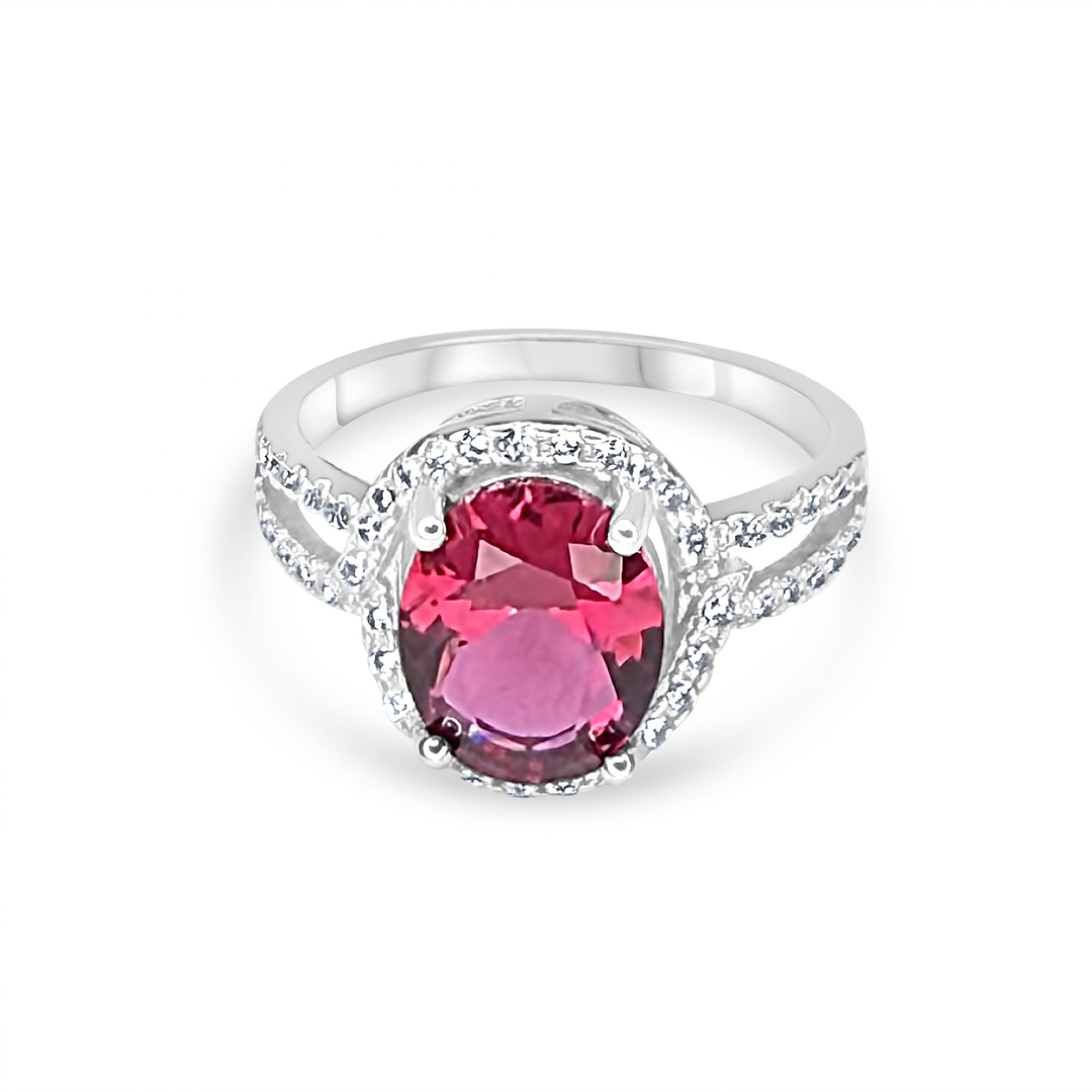 Δαχτυλίδι με πέτρες ζιργκόν και ρουμπίνι