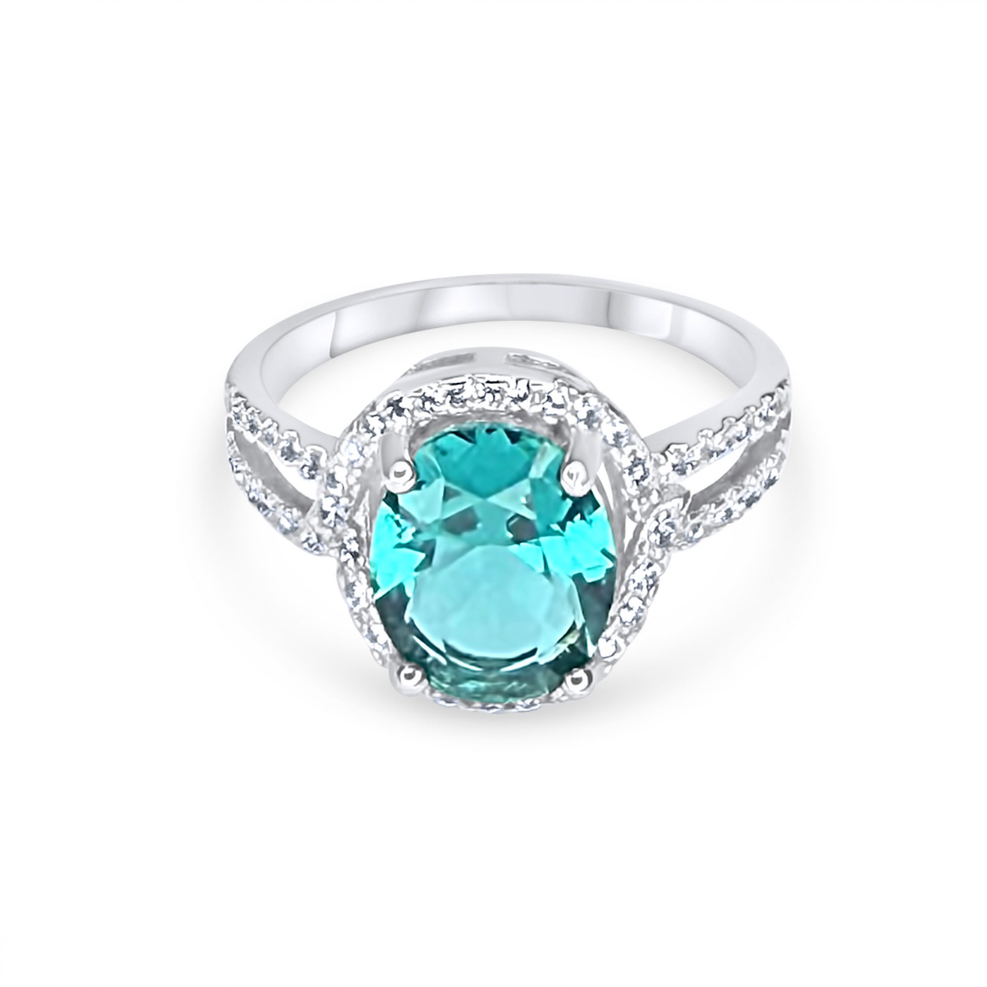 Δαχτυλίδι με πέτρες ζιργκόν και άκουα μαρίν