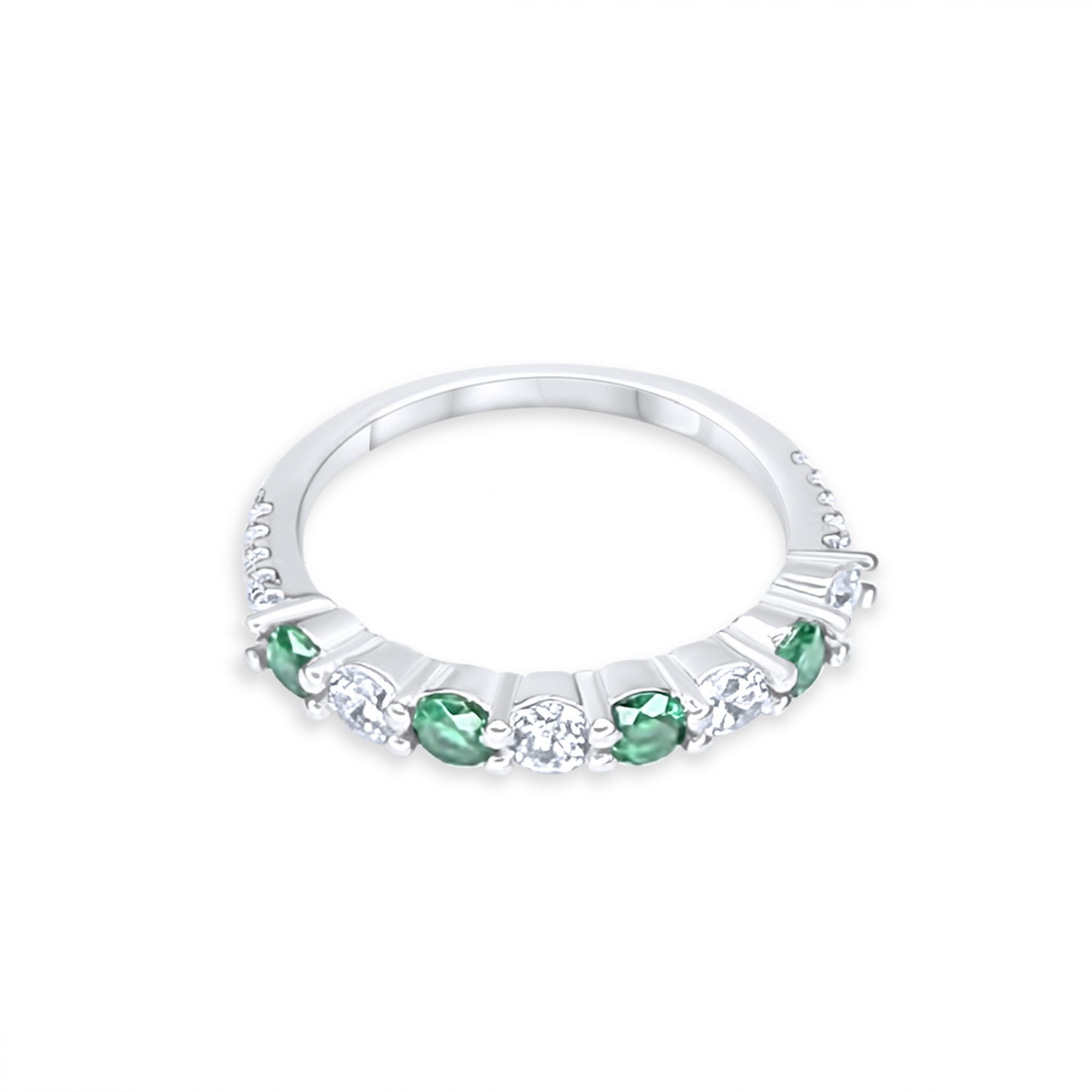 Δαχτυλίδι με πέτρες ζιργκόν και σμαράγδι