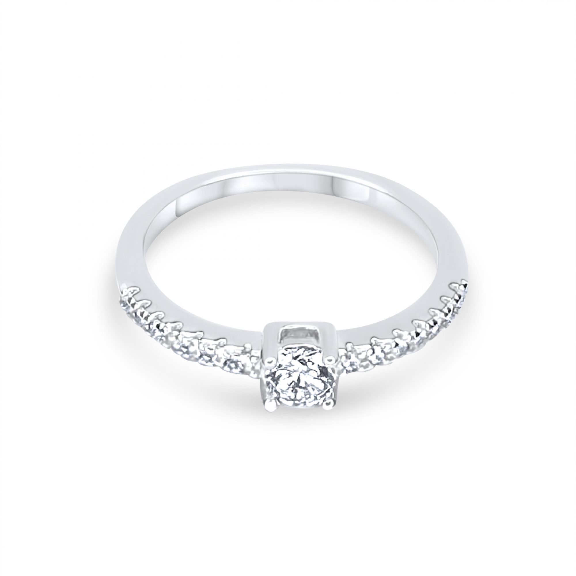 Ring with zircon stones