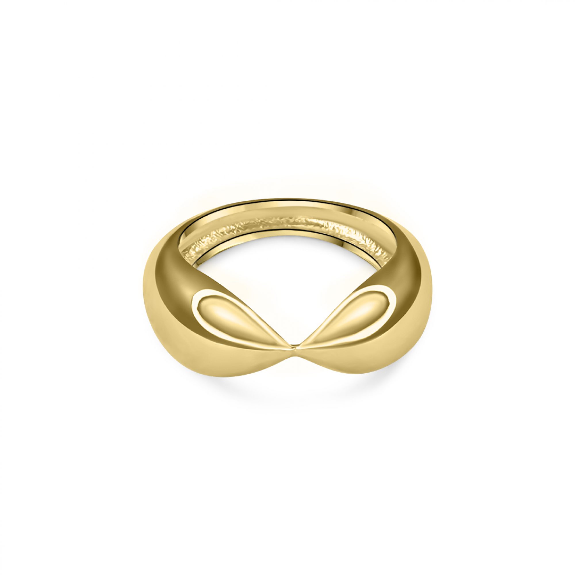 Δαχτυλίδι λουστρέ επίχρυσο 