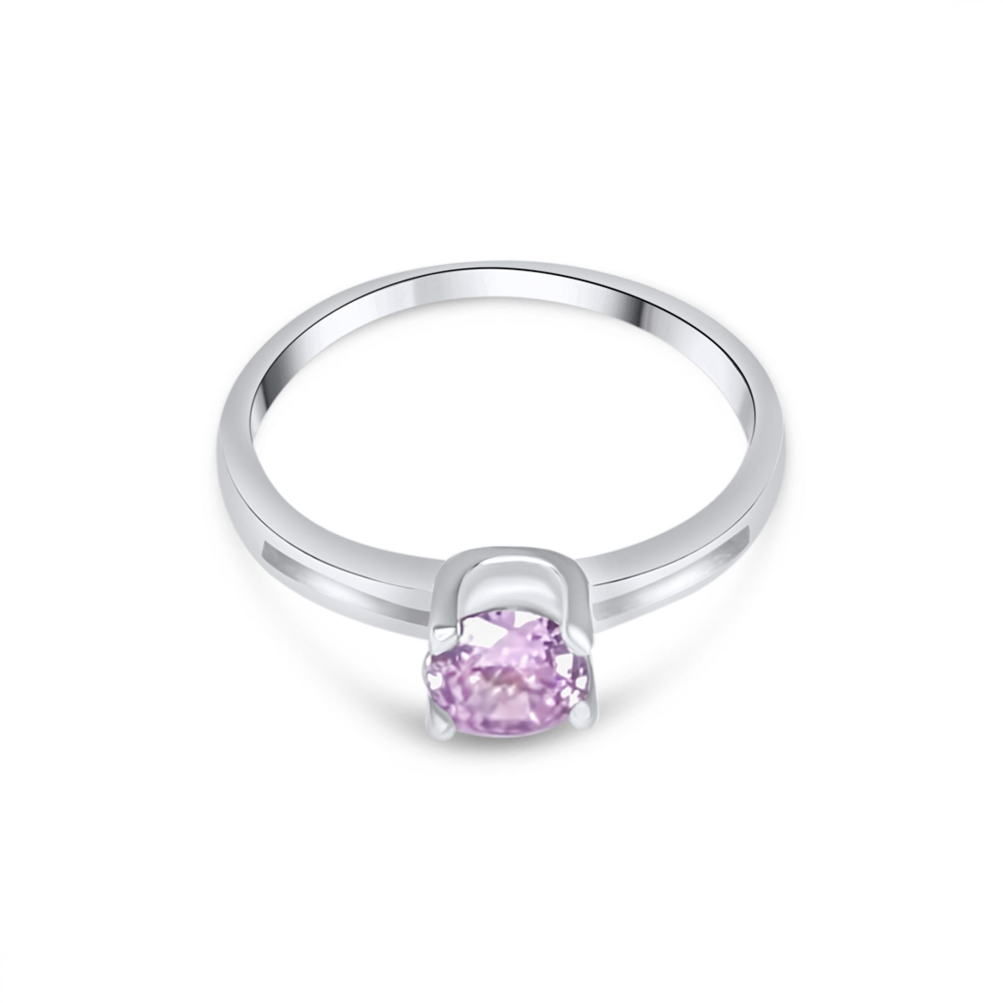 Μονόπετρο δαχτυλίδι με ροζ κουάρτζ πέτρα