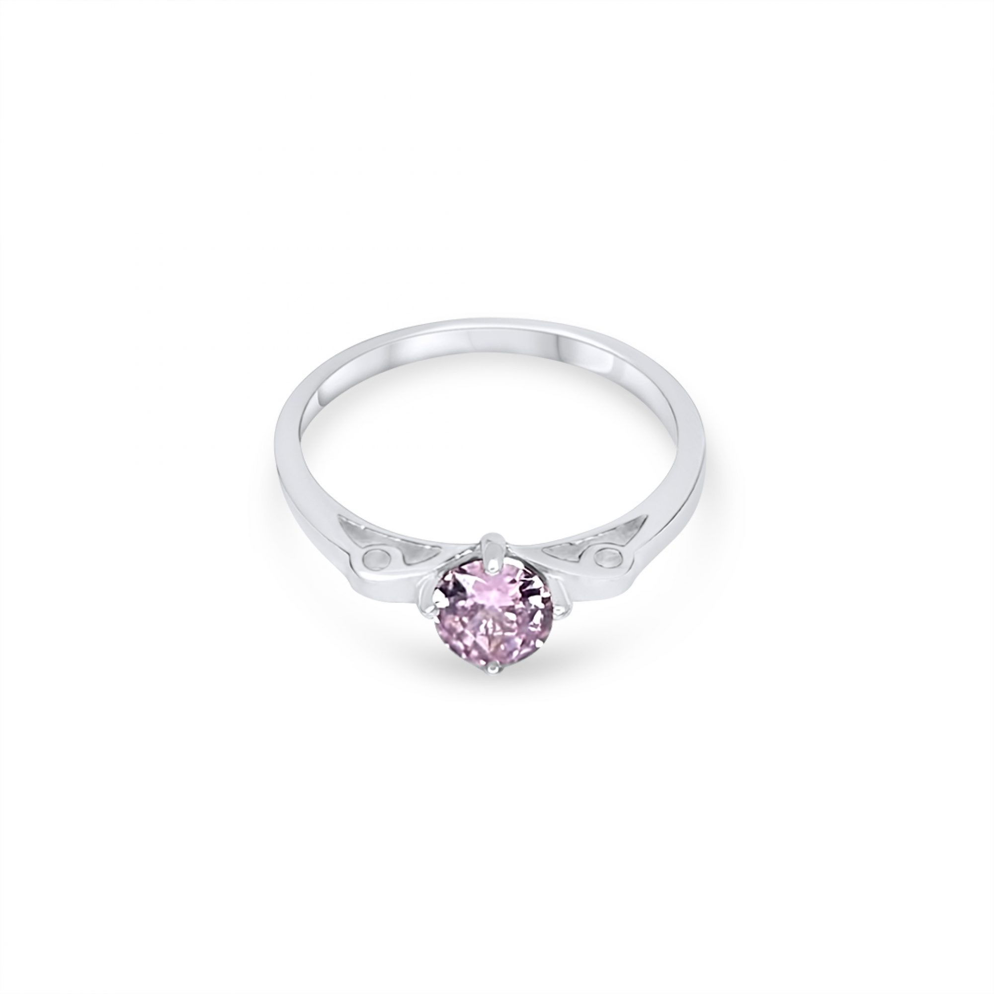 Μονόπετρο δαχτυλίδι με ροζ κουάρτζ πέτρα