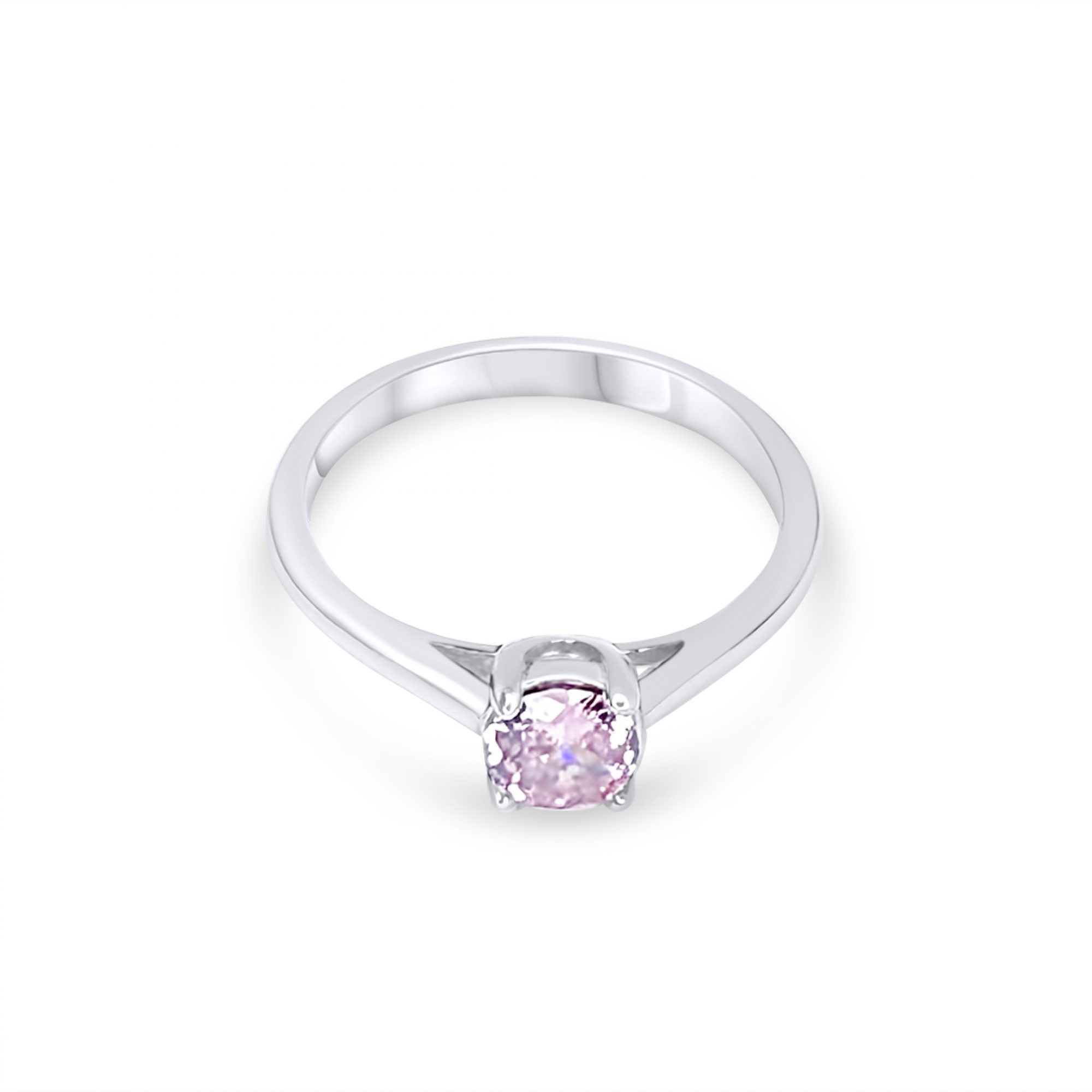 Μονόπετρο δαχτυλίδι με ροζ κουάρτζ πέτρα