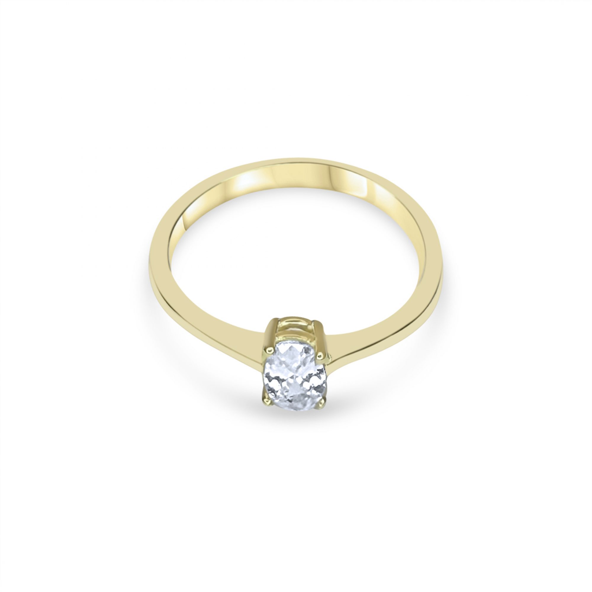 Επίχρυσο δαχτυλίδι με πέτρα ζιργκόν 