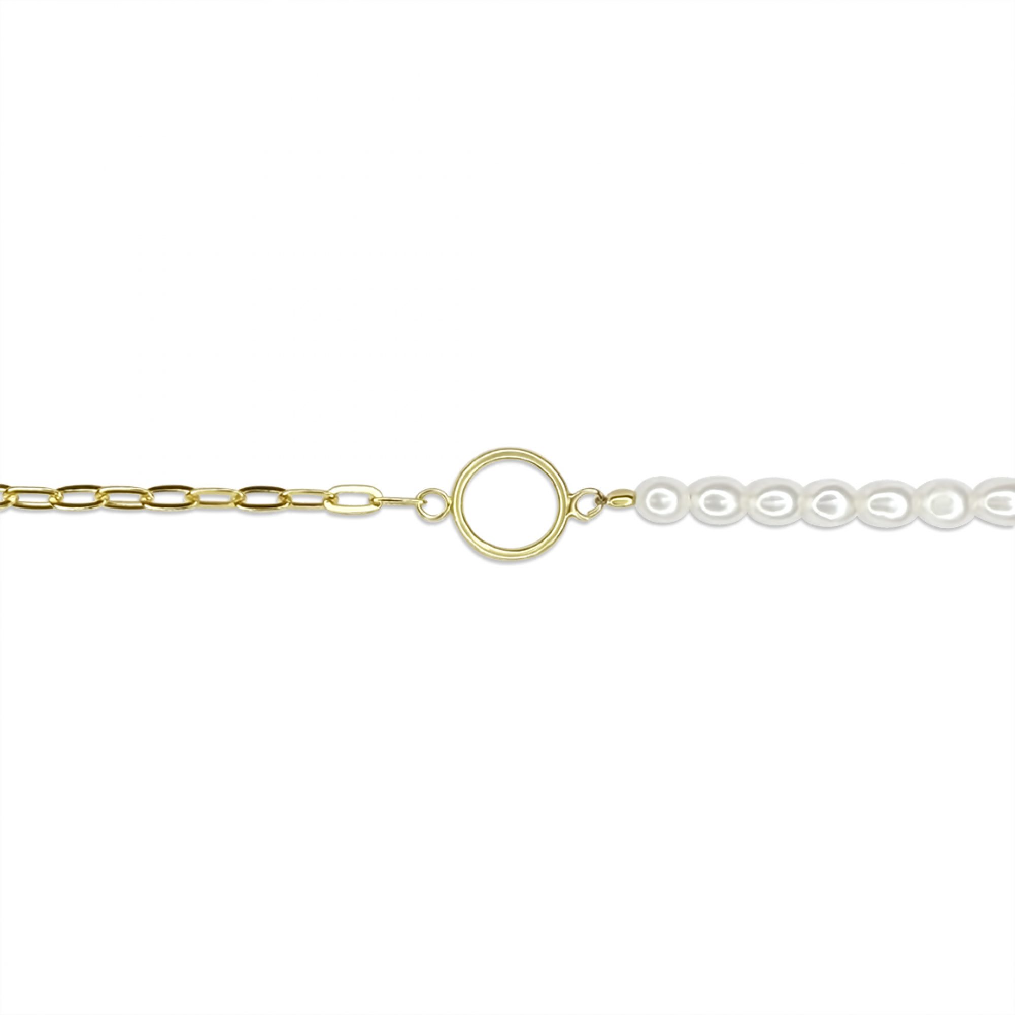 Βραχιόλι επίχρυσο με μαργαριτάρια