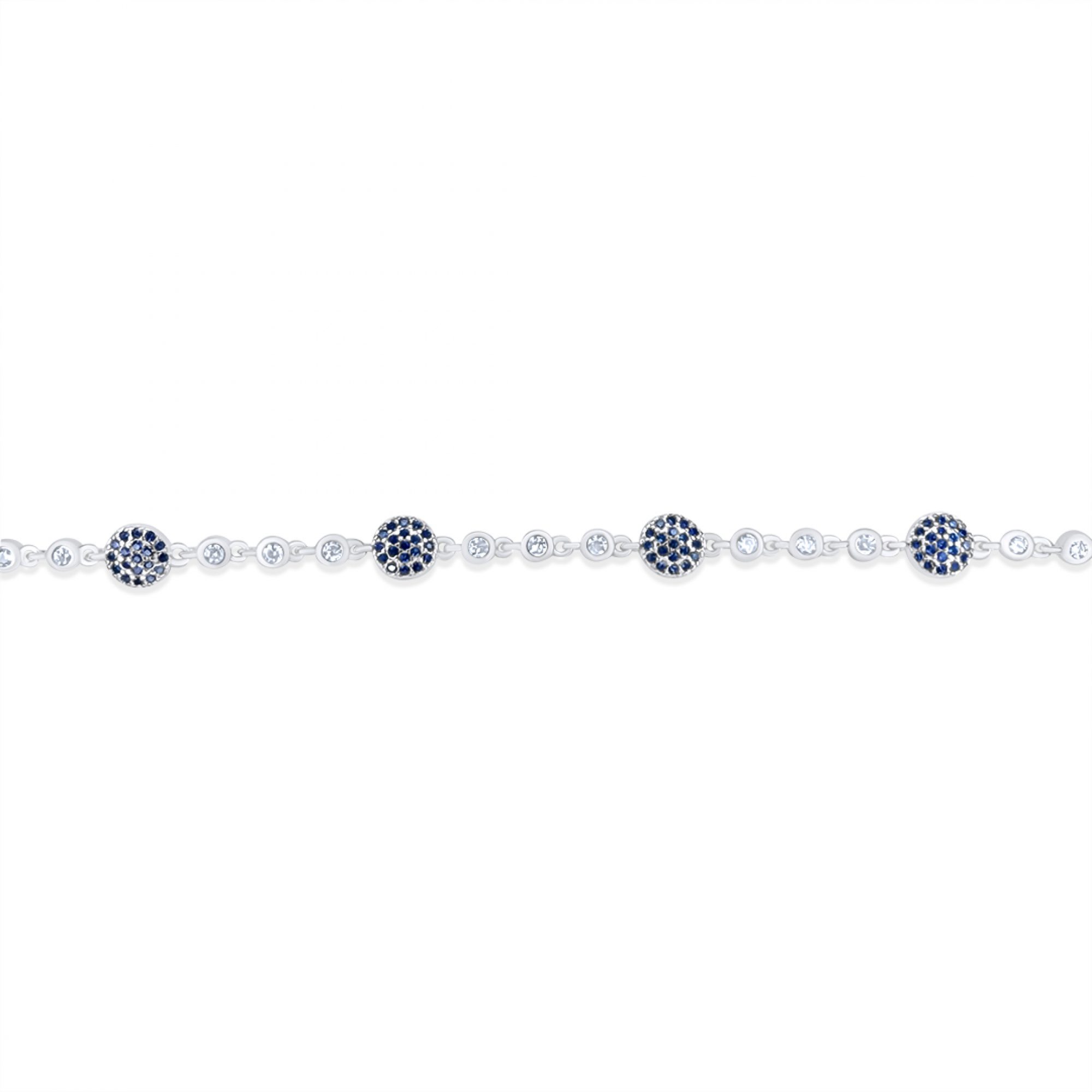 Bracelet with sapphire and zircon stones