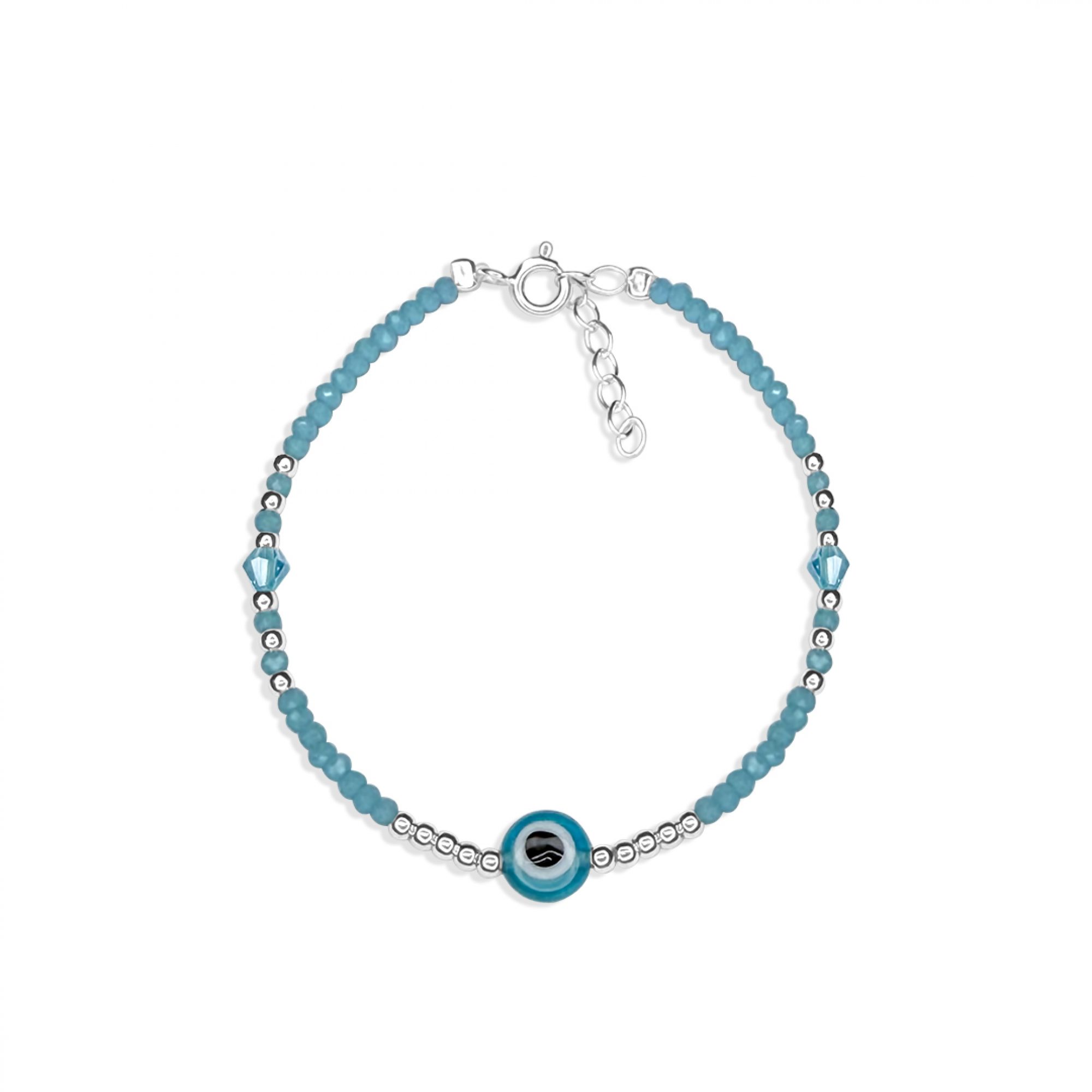 Βραχιόλι μάτι με πέτρες τιρκουάζ