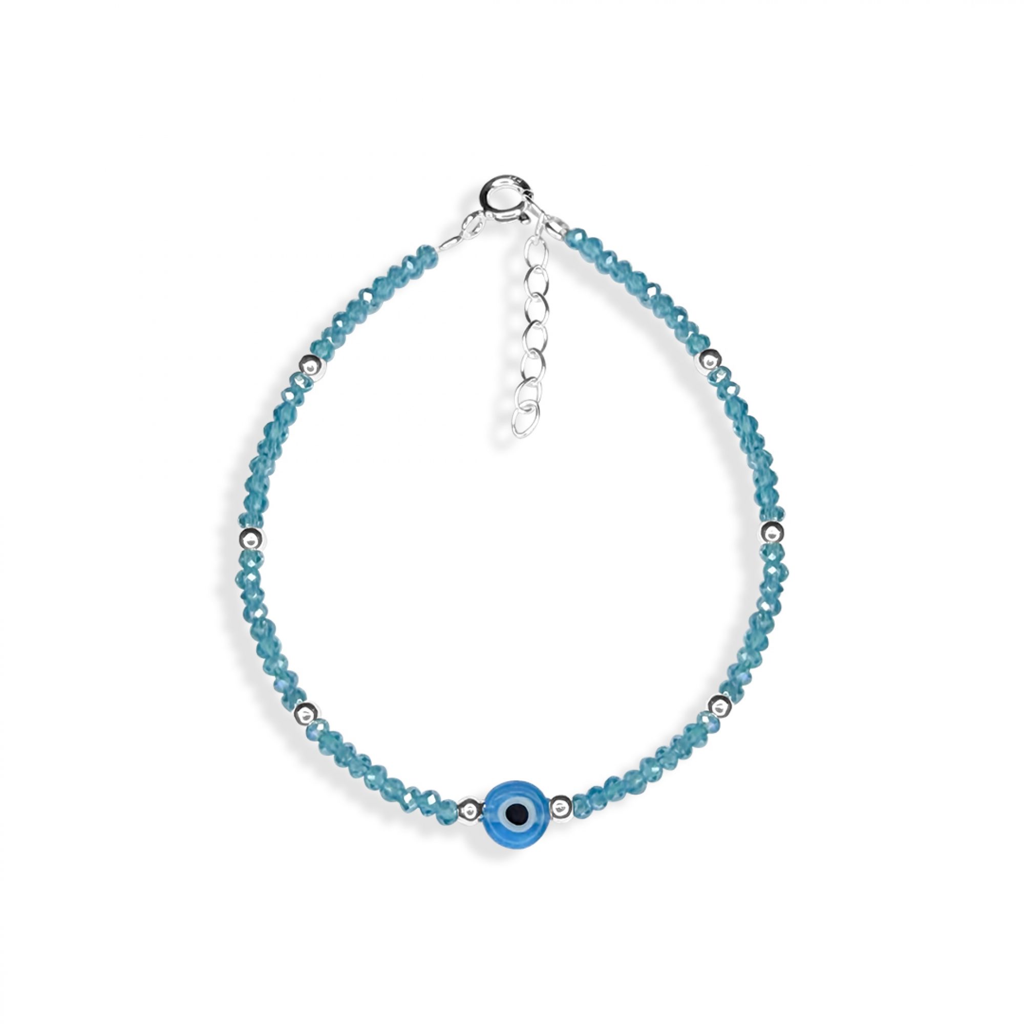 Βραχιόλι μάτι με πέτρες τιρκουάζ