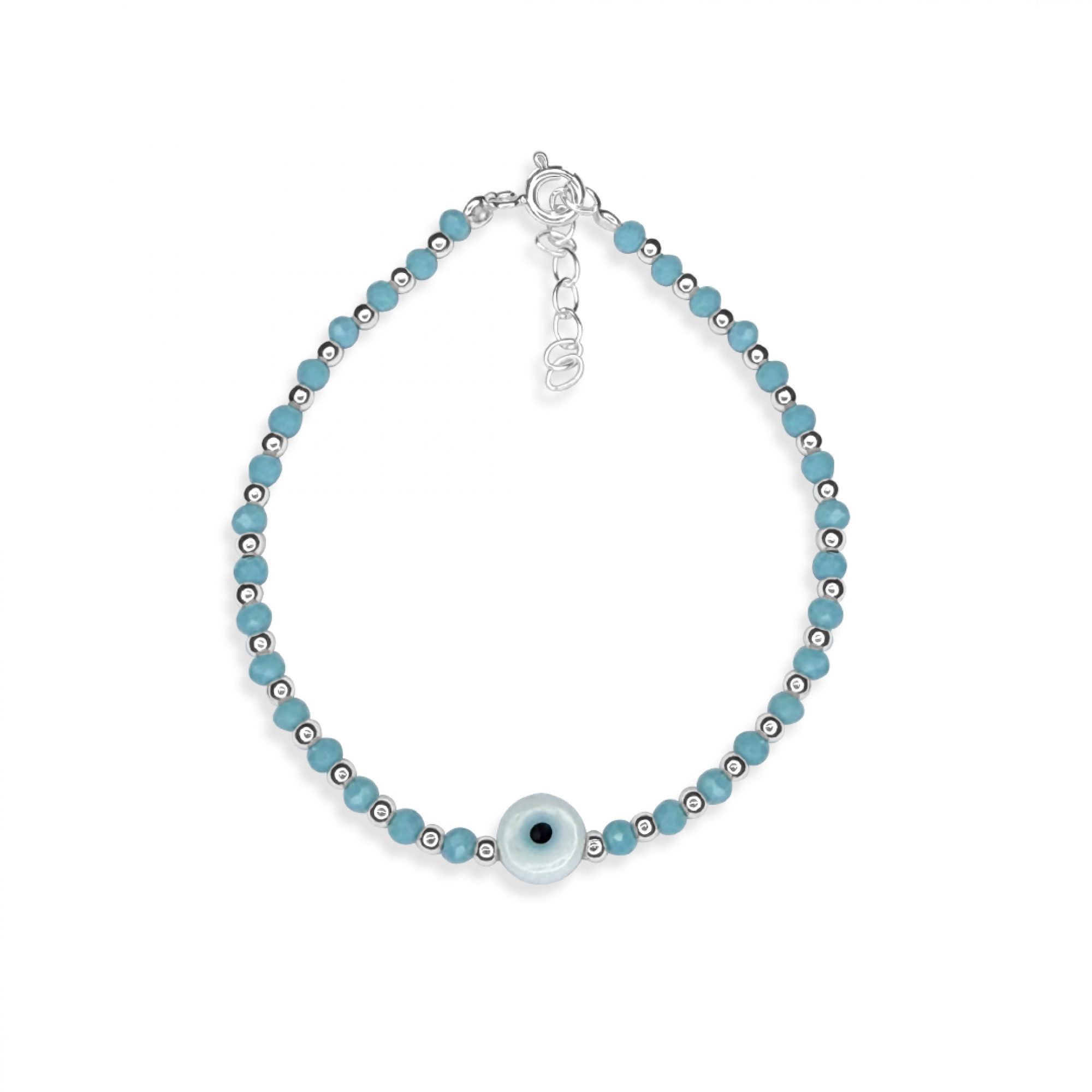 Eye bracelet with turqoise stones