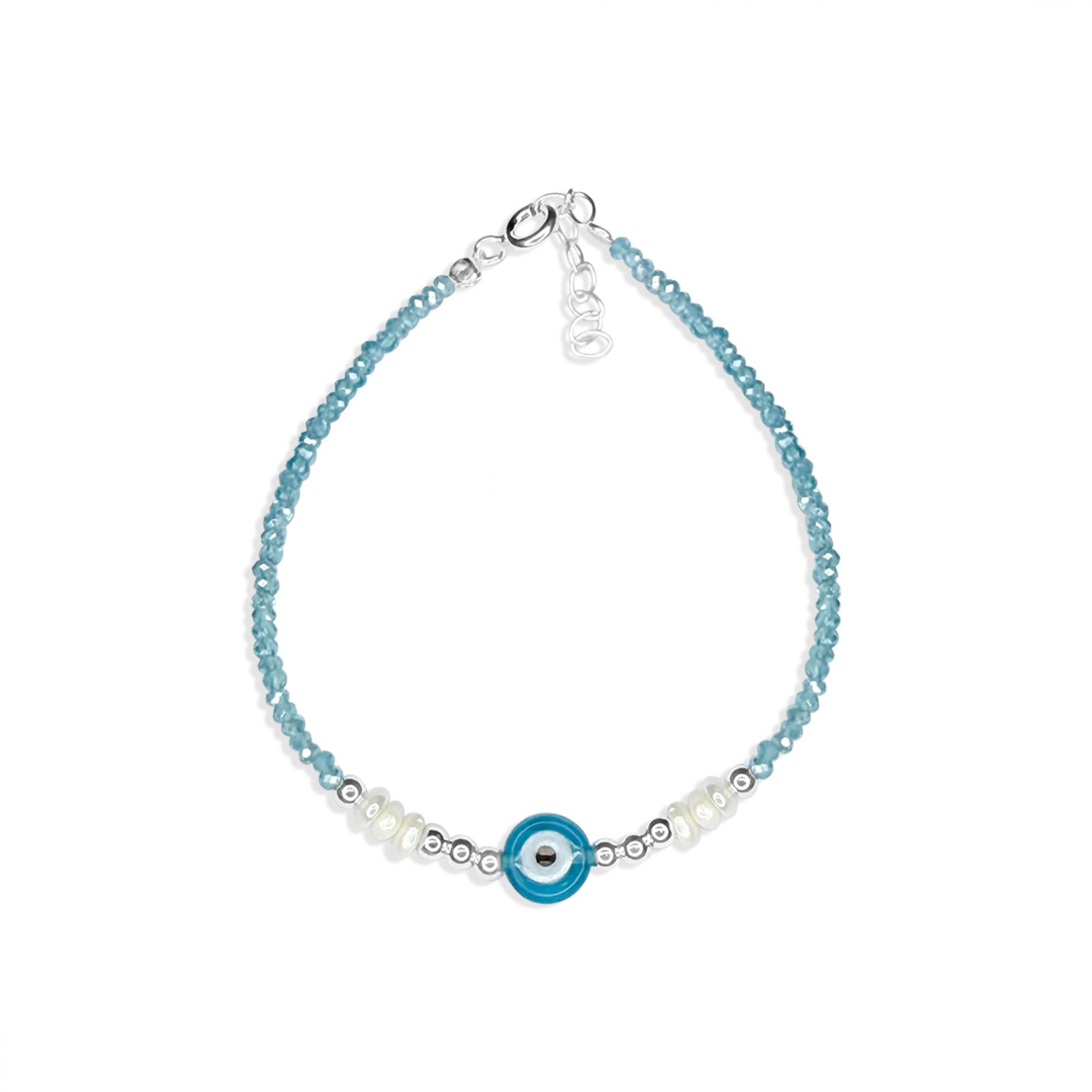 Βραχιόλι μάτι με πέτρες τιρκουάζ