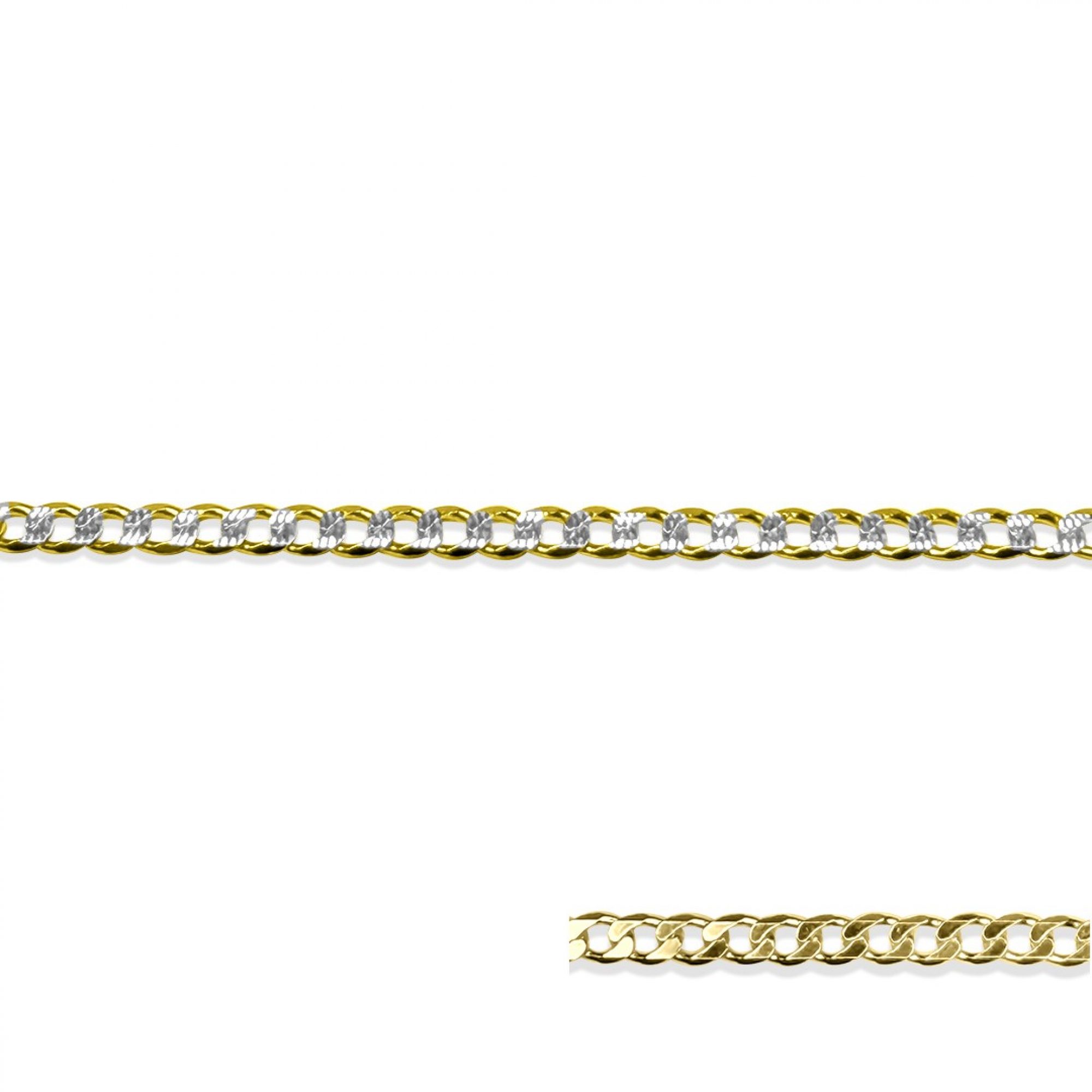 Gold plated double sided chain bracelet