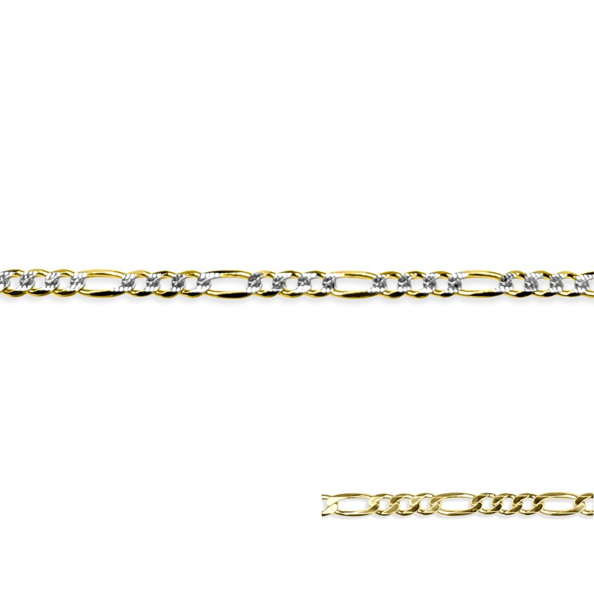 Gold plated double sided chain bracelet
