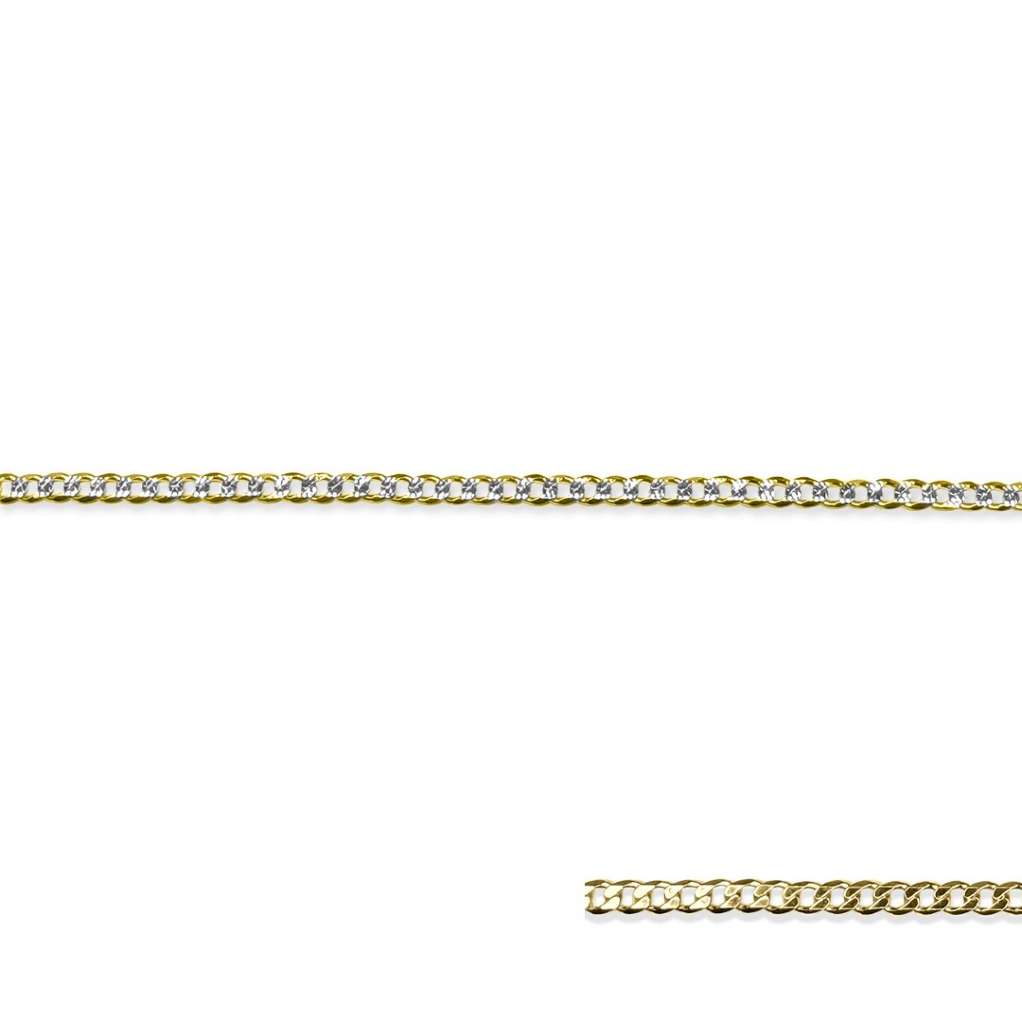 Βραχιόλι αλυσίδα διπλής όψης επίχρυση