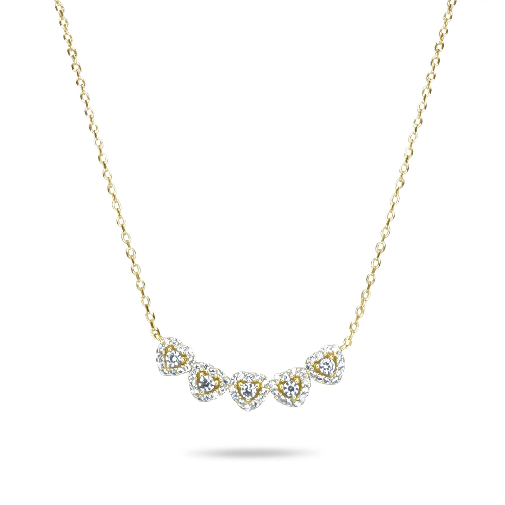 Κολιέ επίχρυσο με πέτρες ζιργκόν