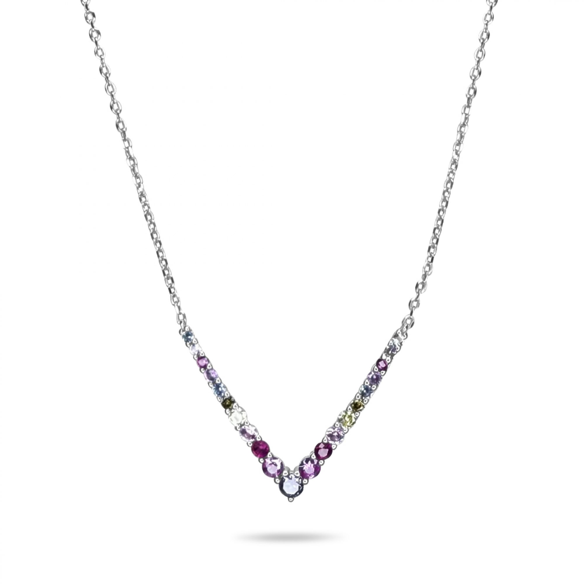 Κολιέ με χρωματιστές πέτρες