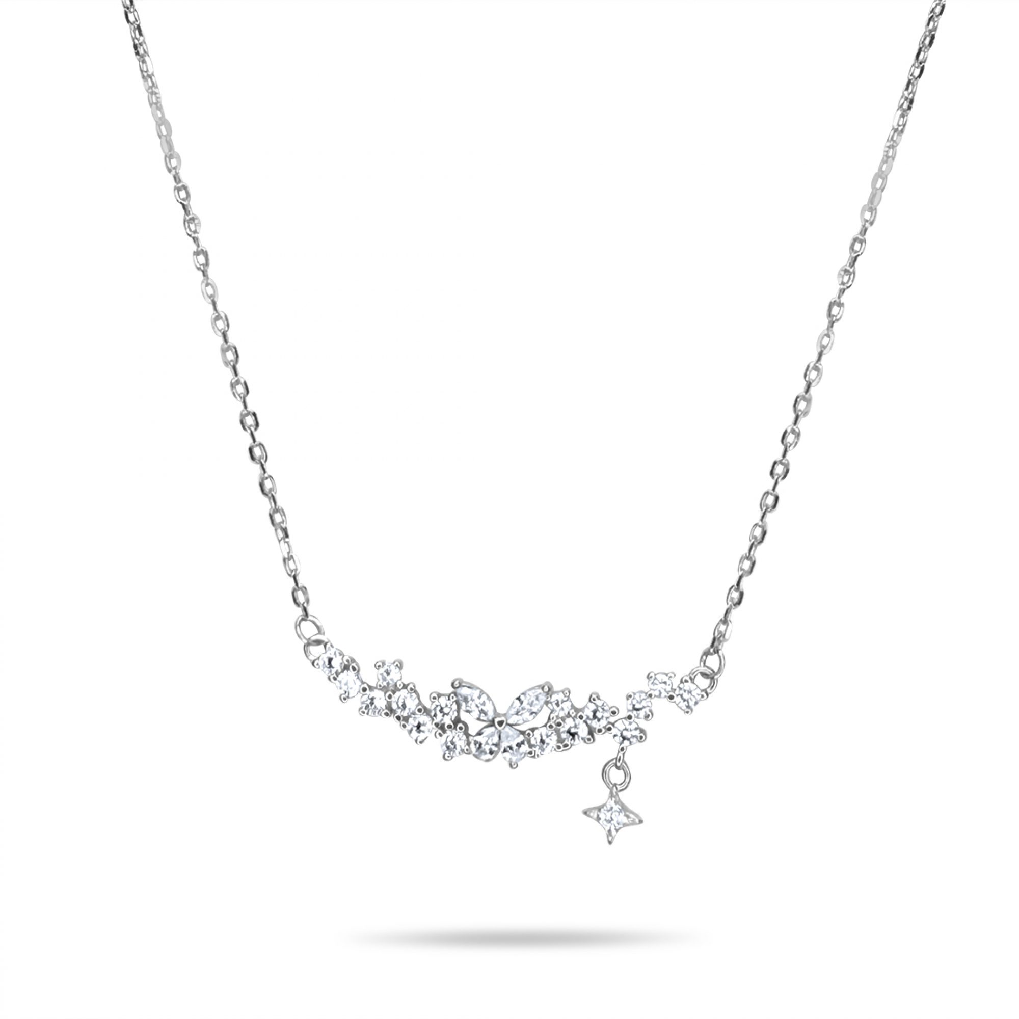 Necklace with zircon stones