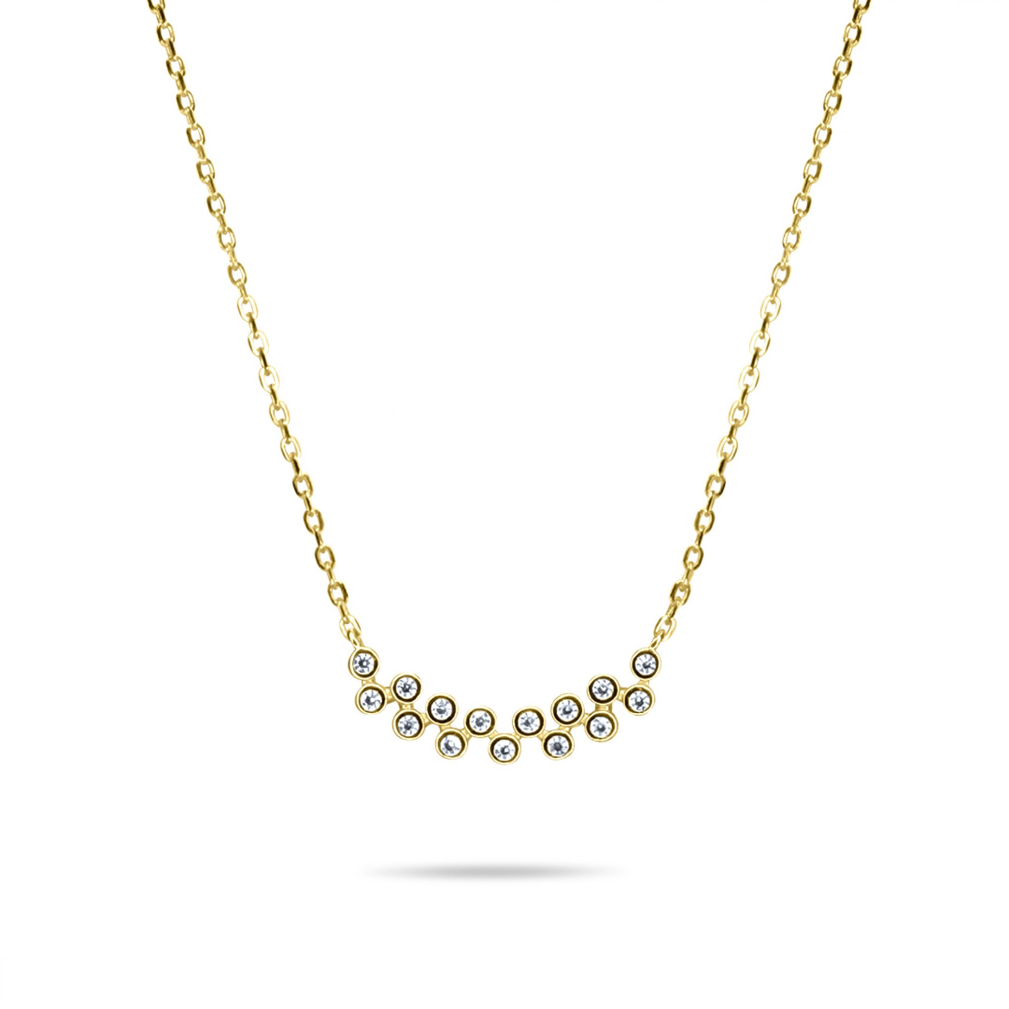 Κολιέ επίχρυσο με πέτρες ζιργκόν