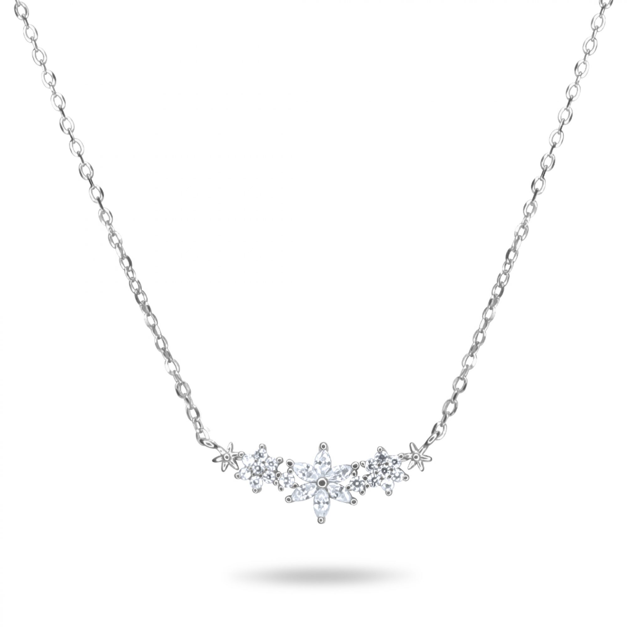 Necklace with zircon stones