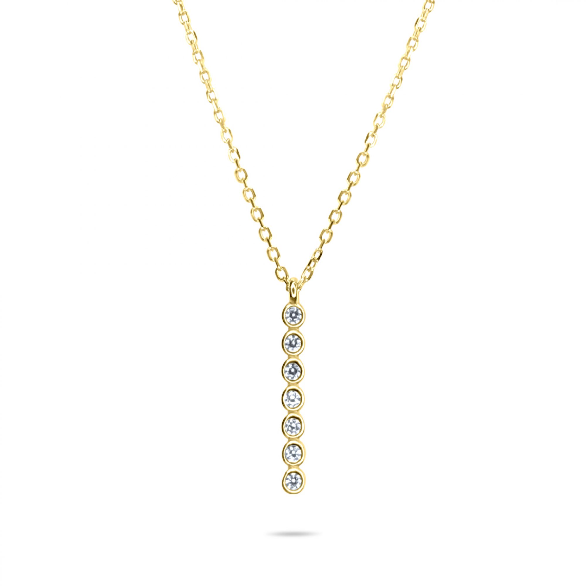 Κολιέ επίχρυσο με πέτρες ζιργκόν