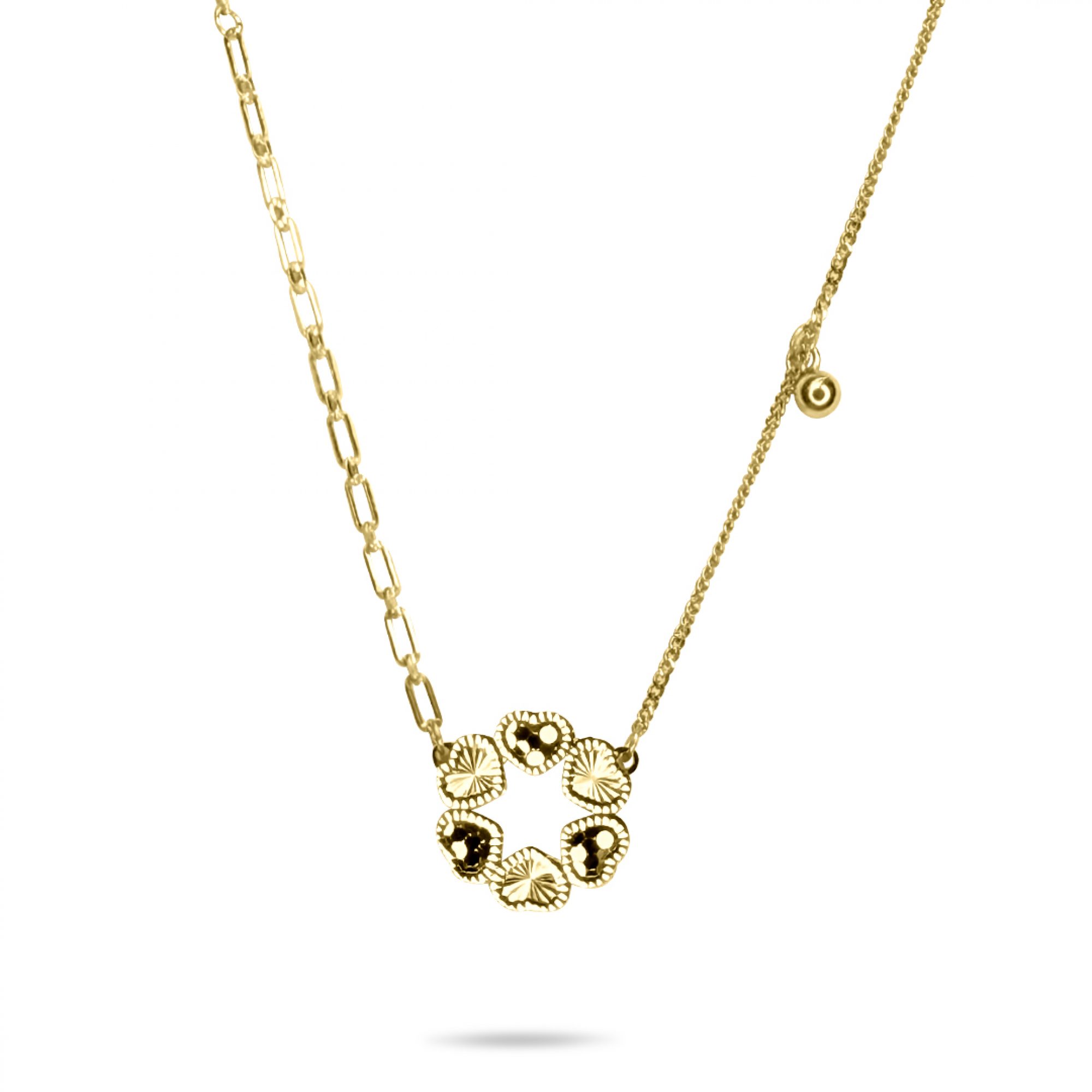 Κολιέ επίχρυσο καρδιές