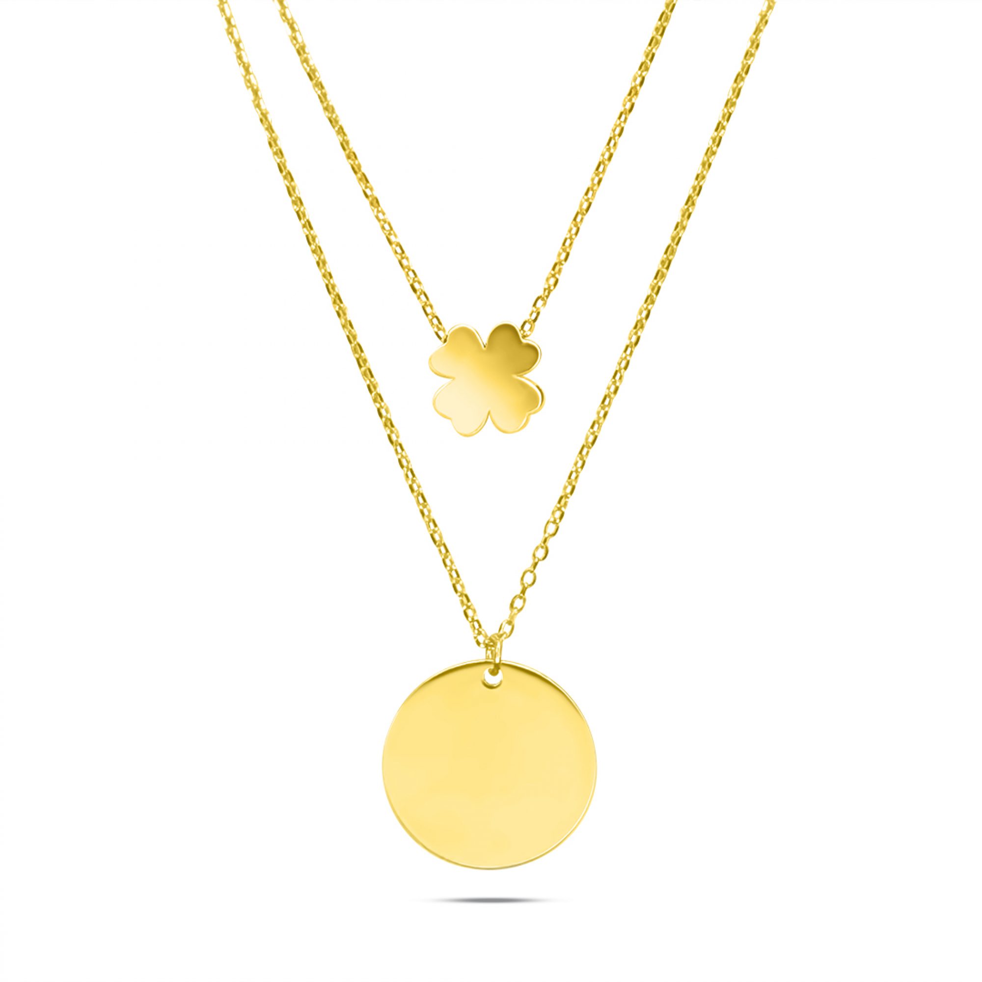 Double gold plated necklace 