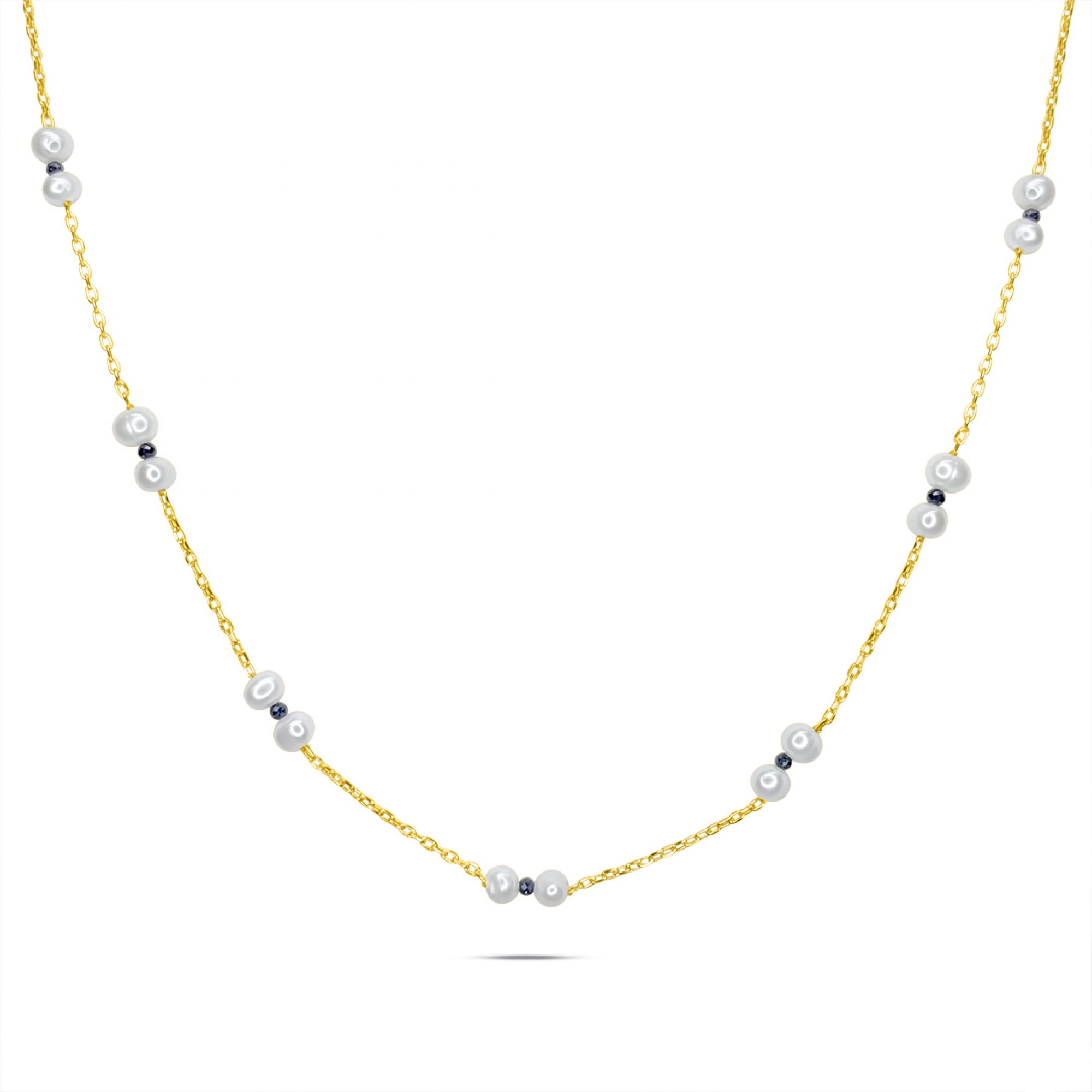 Κολιέ επίχρυσο με μαργαριτάρια