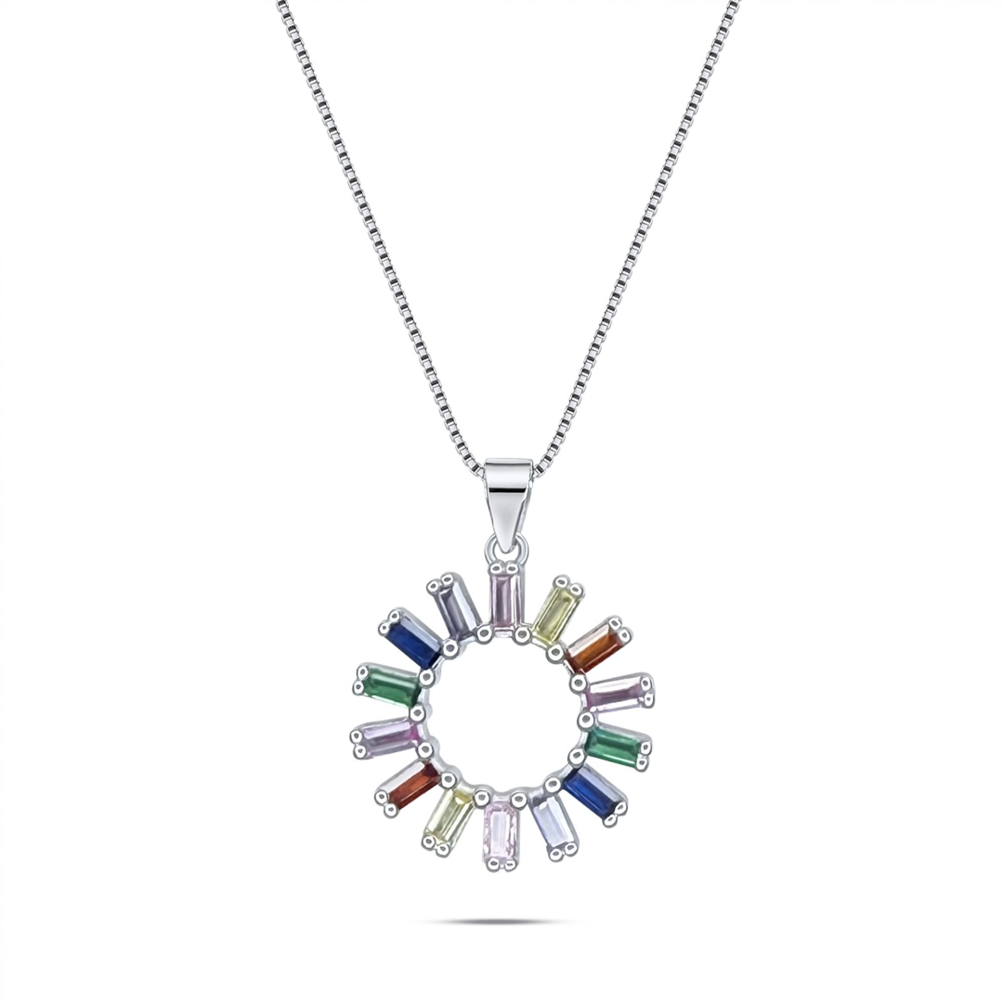 Necklace with zircon stones