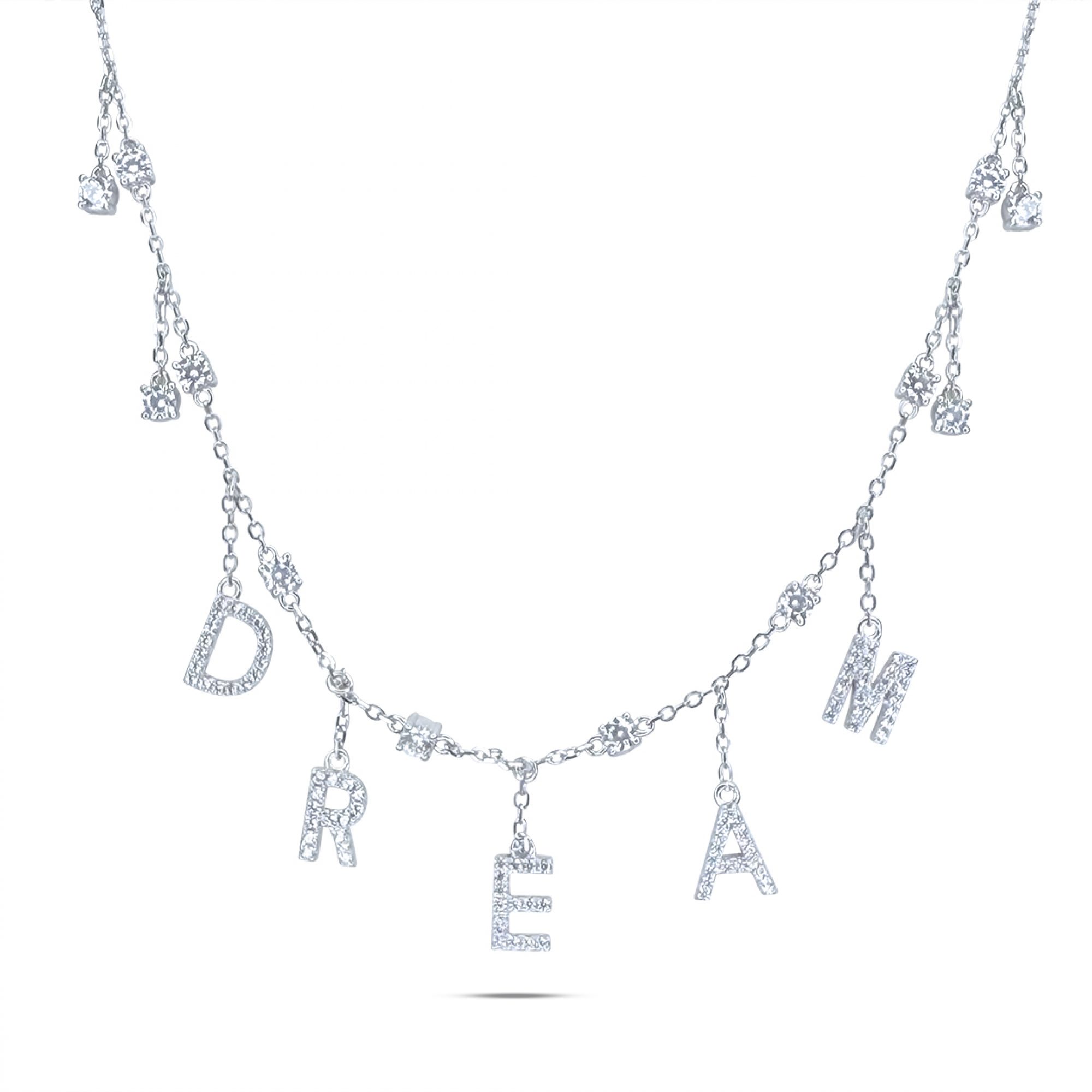 Necklace with zircon stones