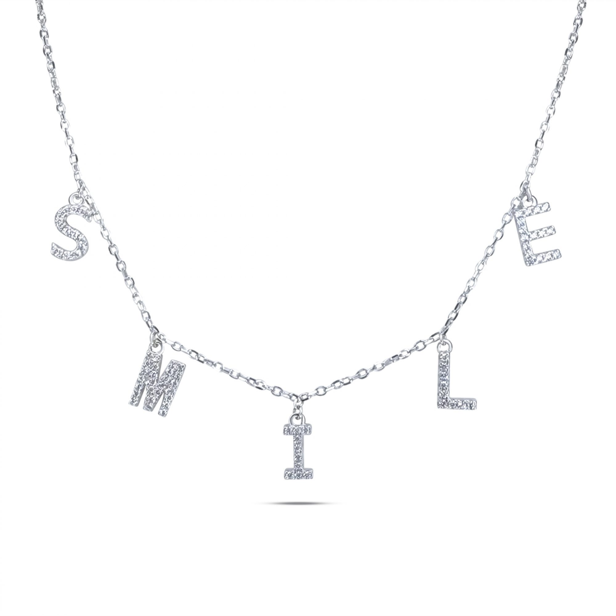 Necklace with zircon stones