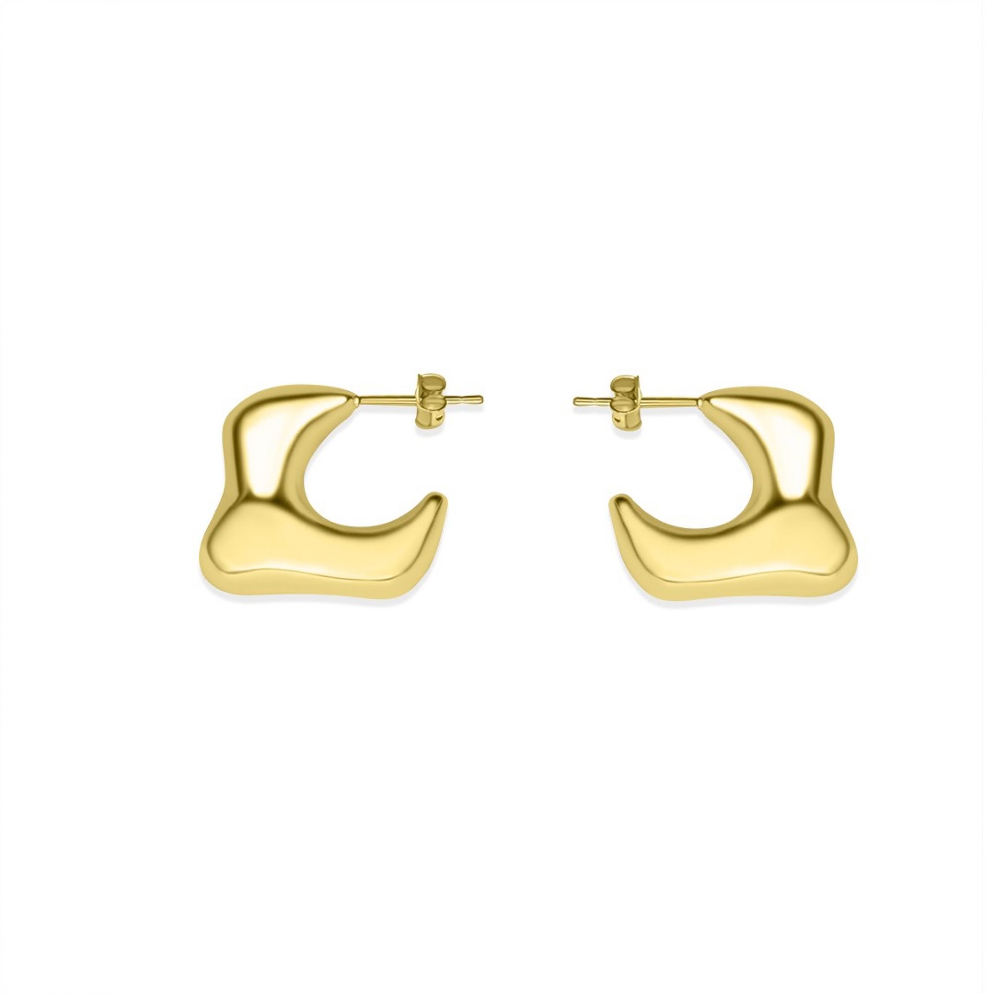 Gold plated stud earrings