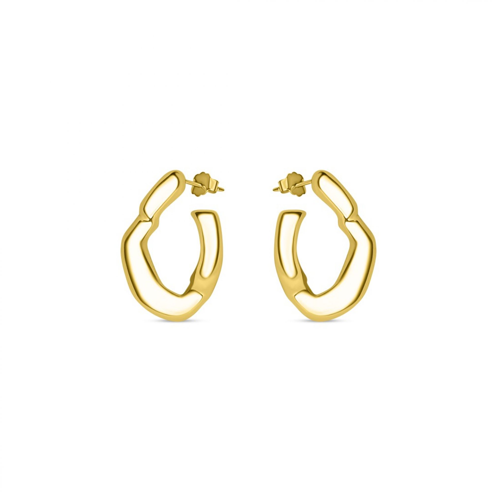 Gold plated stud earrings