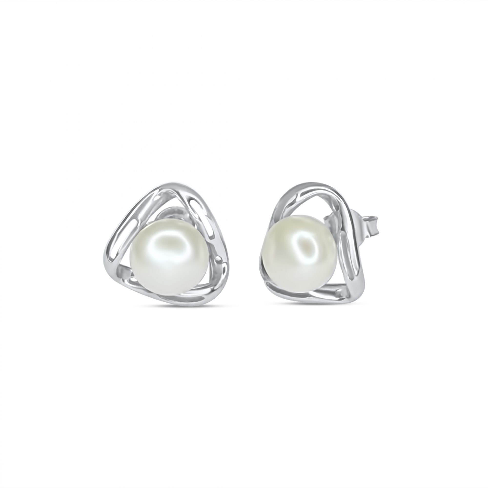 Σκουλαρίκια καρφωτά με μαργαριτάρι 