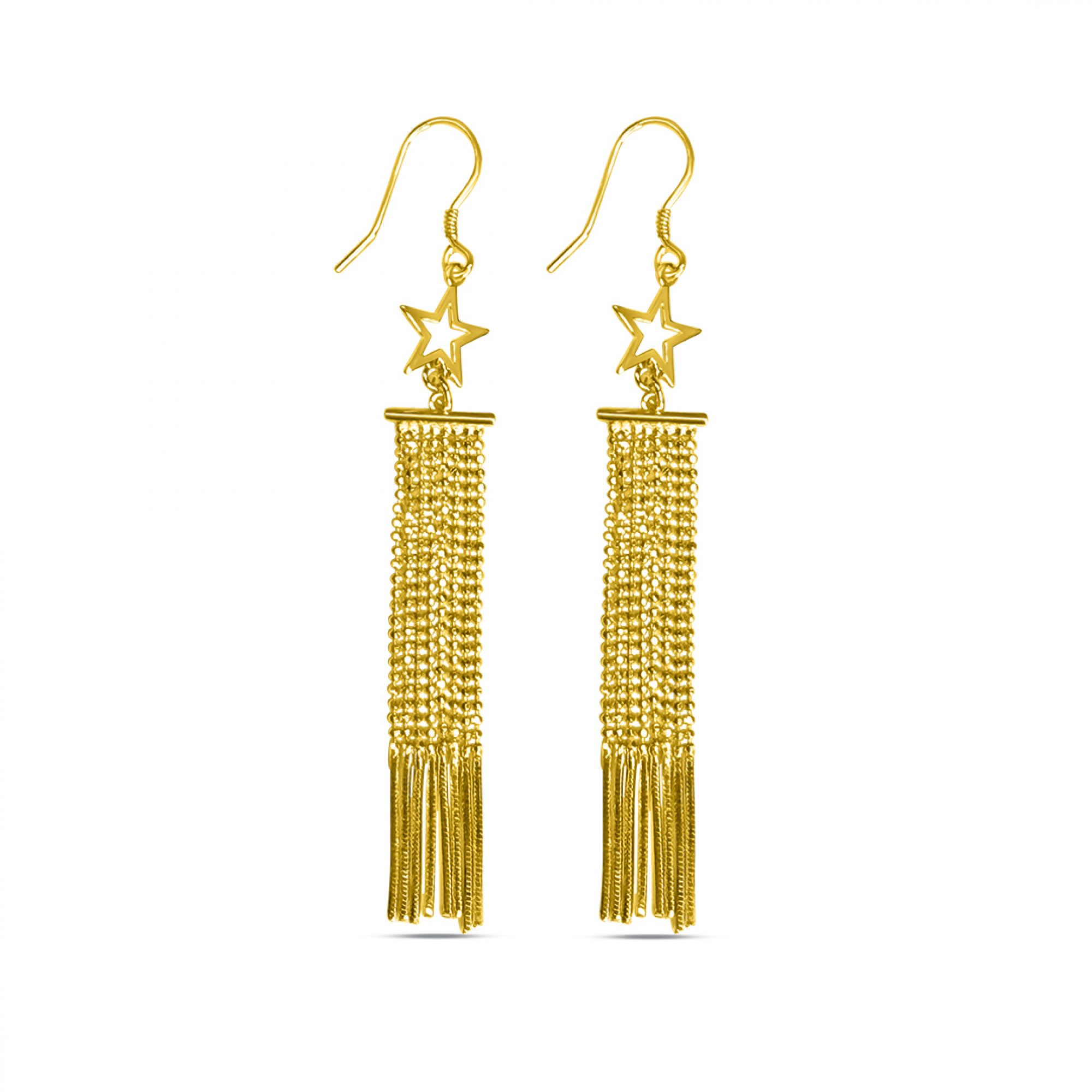 Gold plated star earrings 