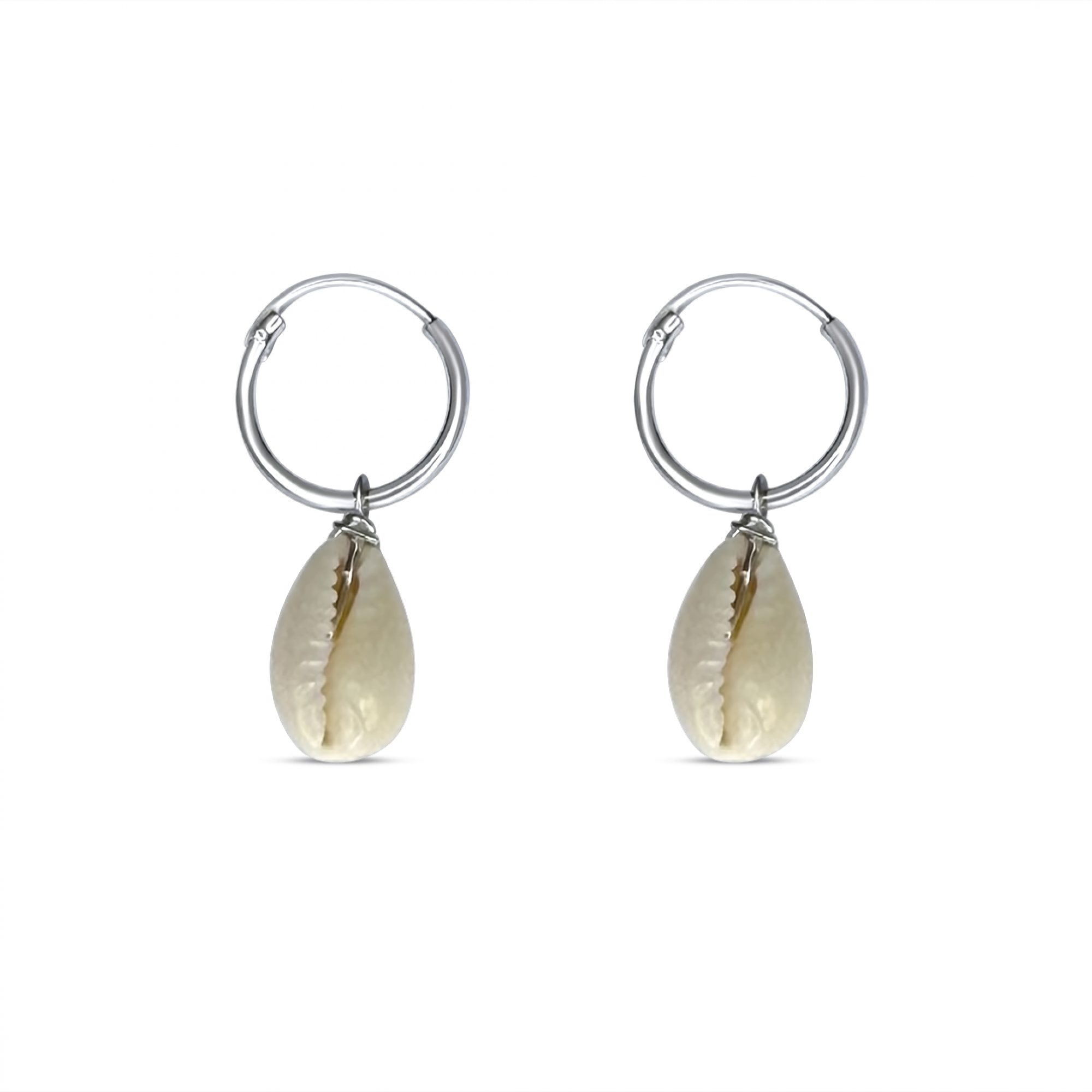 Σκουλαρίκια κρεμαστά με κοχύλι