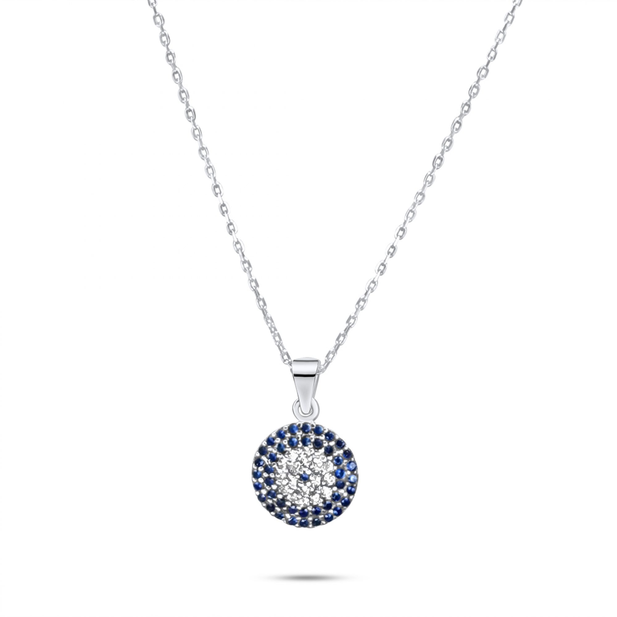 Κολιέ μάτι με πέτρες ζιργκόν